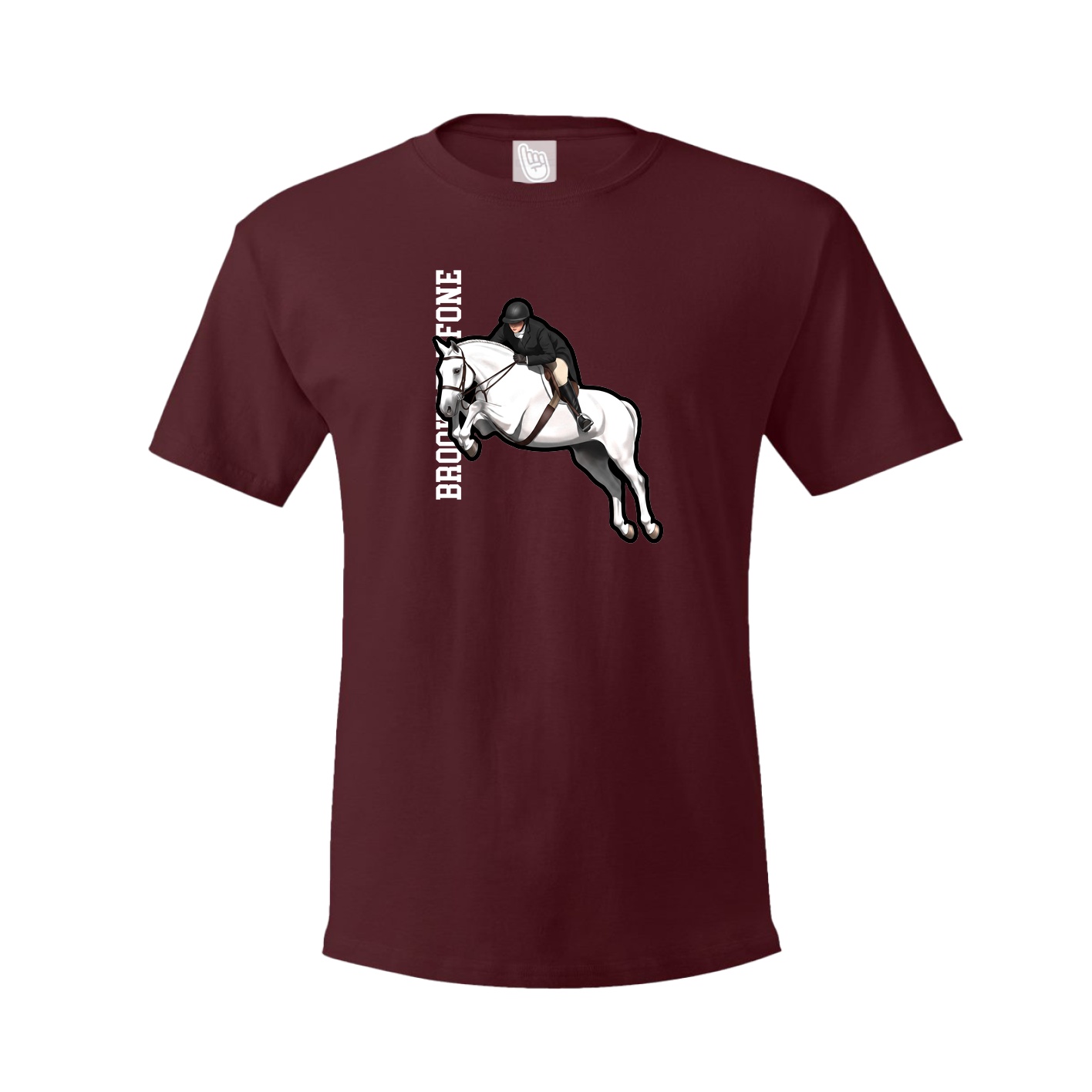 Youth Tee — Name Vertical in Maroon