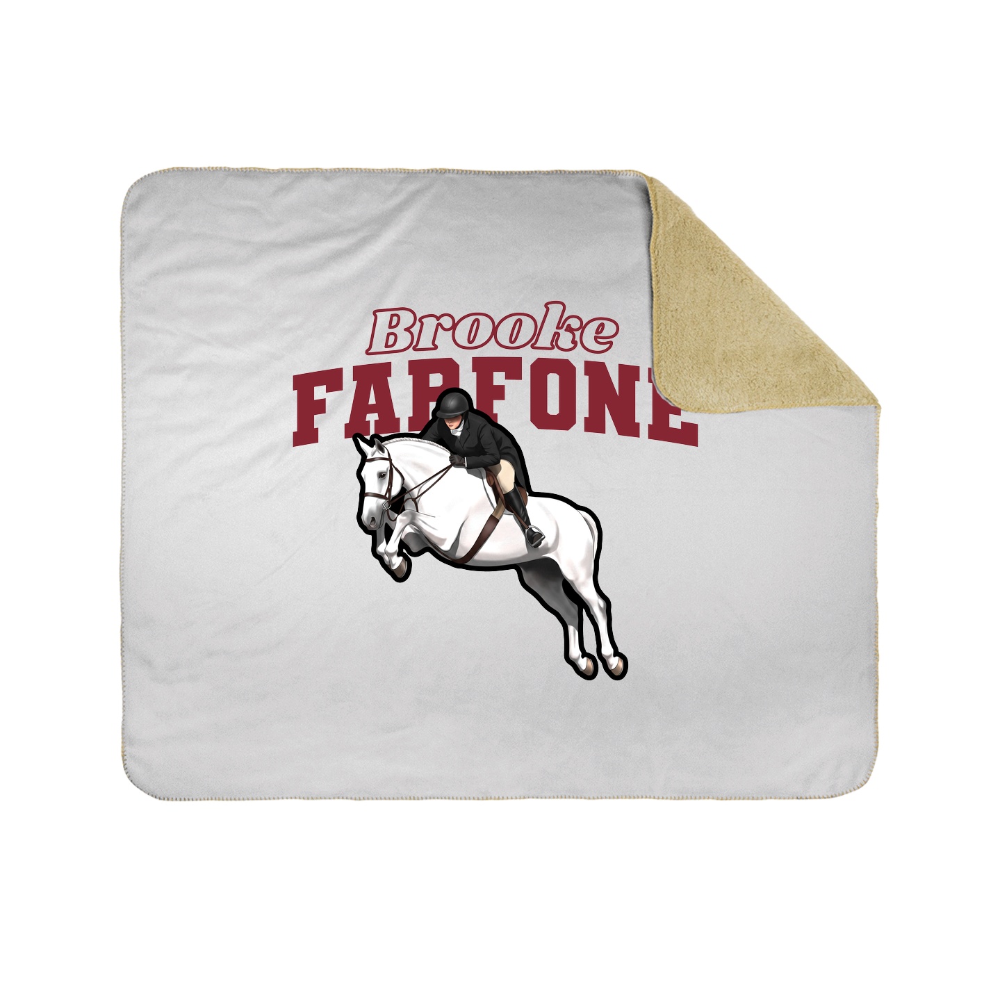 Throw Blanket — Name Arch in White