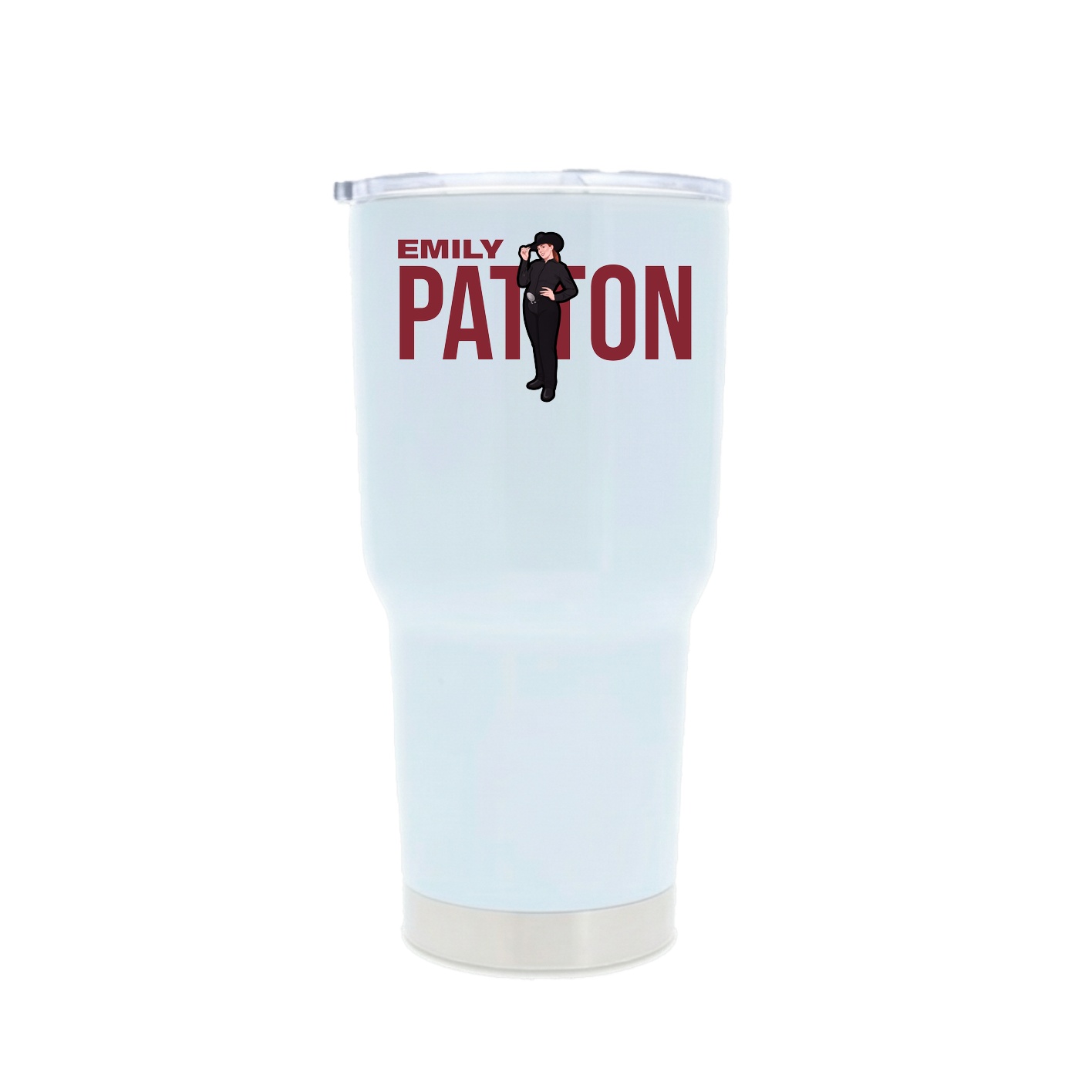 30oz Stainless Steel Tumbler — Player Name in White