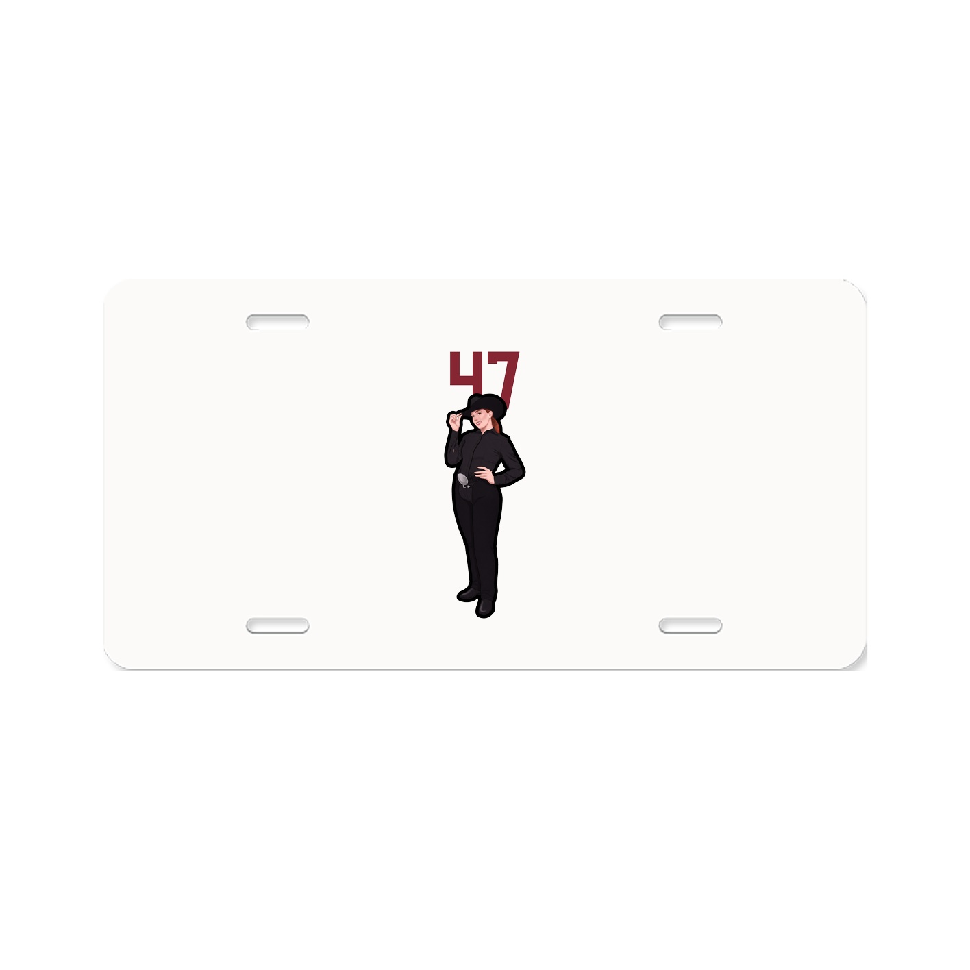 License Plate — Number Top in Classic
