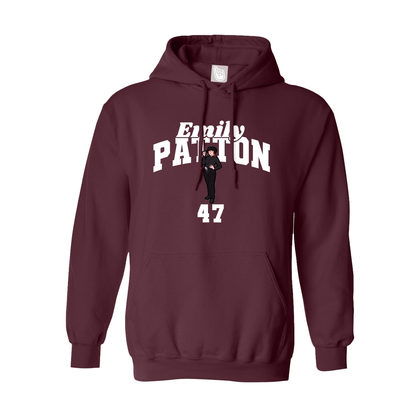 Hoodie — Signature Arch in Maroon