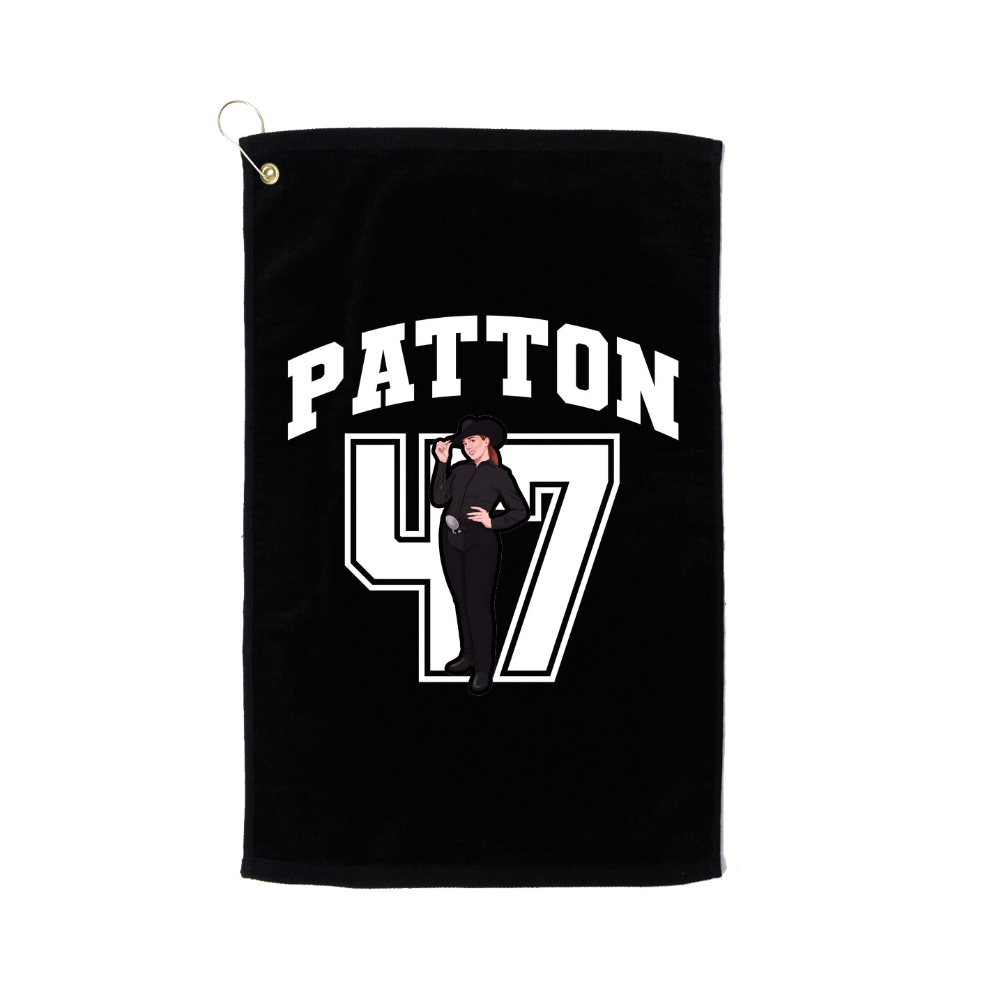 Golf Towel — Number in Black