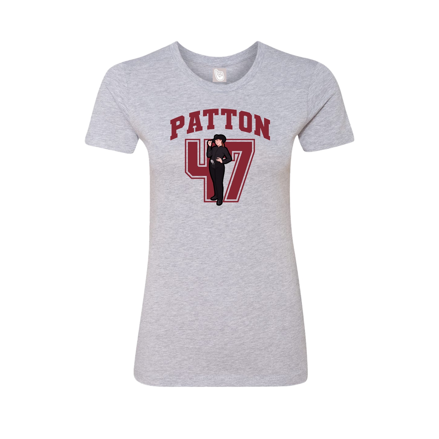 Fitted Women's Tee — Number in Grey