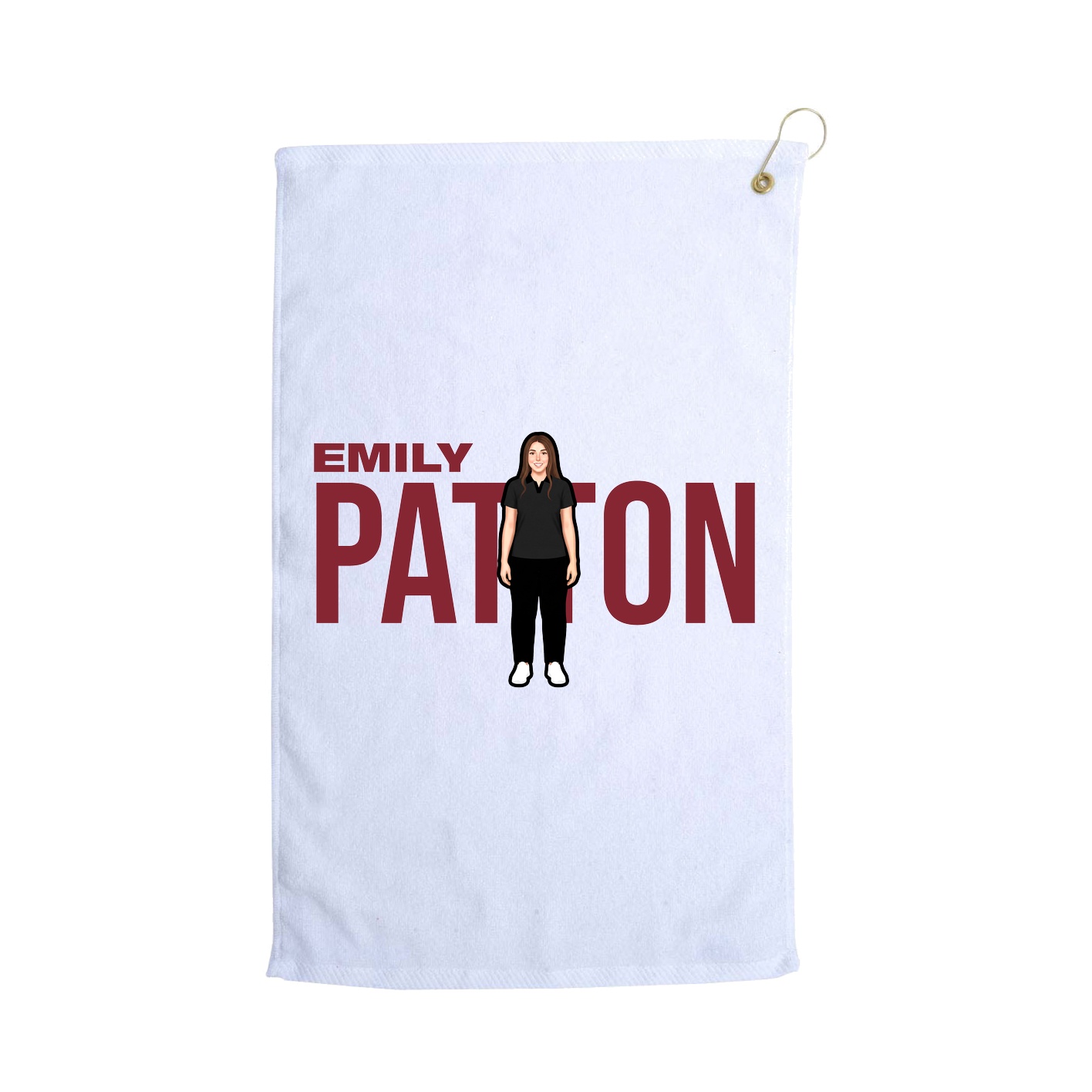 Golf Towel — Player Name in White