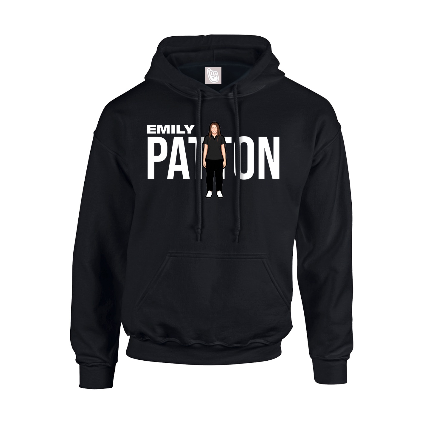 Hoodie — Player Name in Black