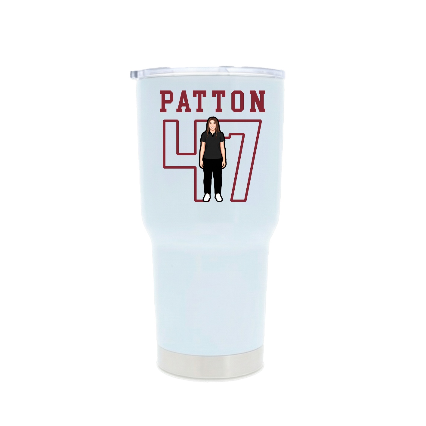 30oz Stainless Steel Tumbler — Shirsey in White