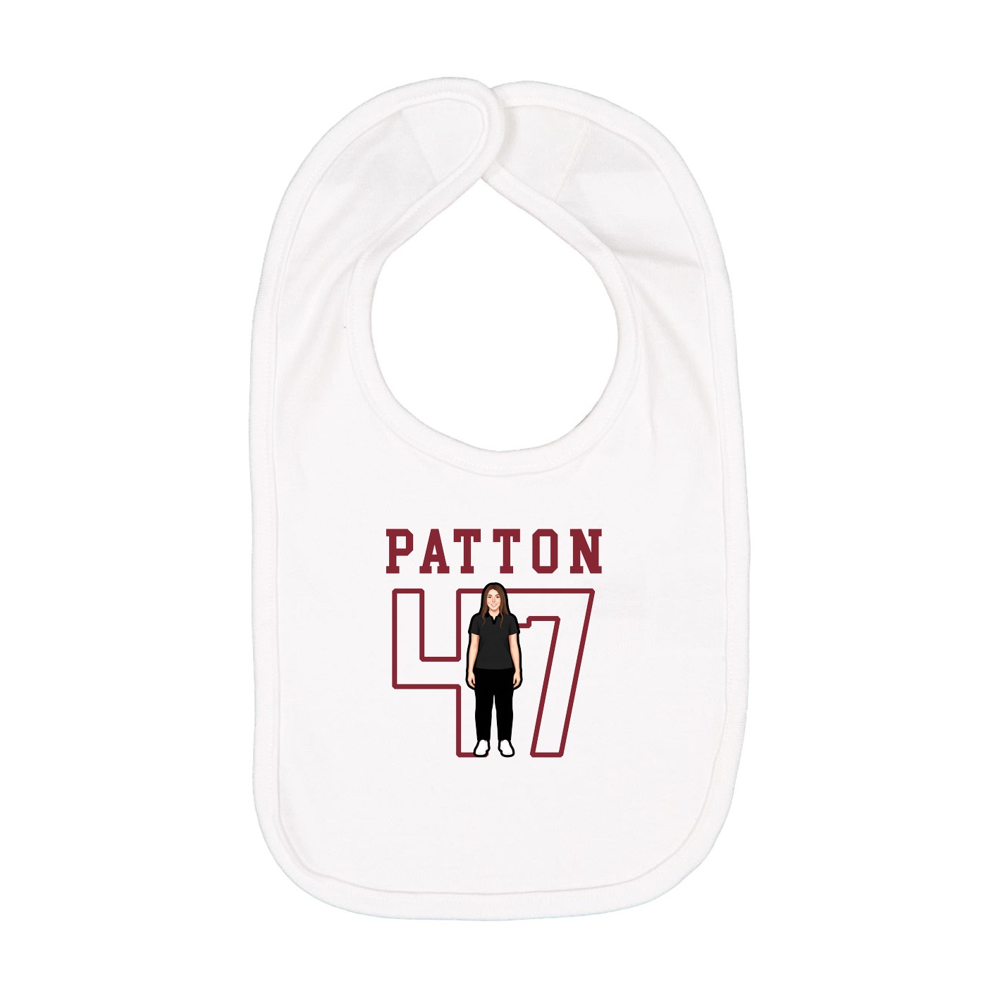 Infant Bib — Shirsey in White
