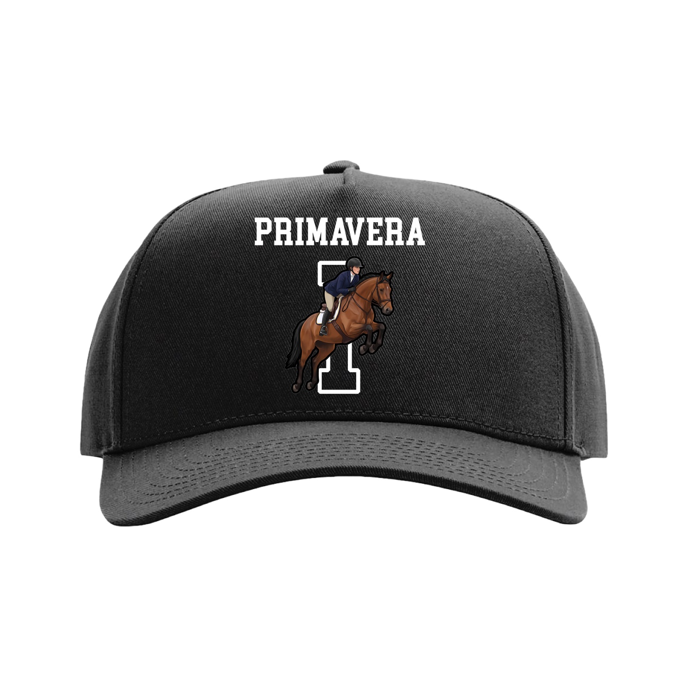 Full Fabric Five-Panel Champ Cap — Shirsey in Black