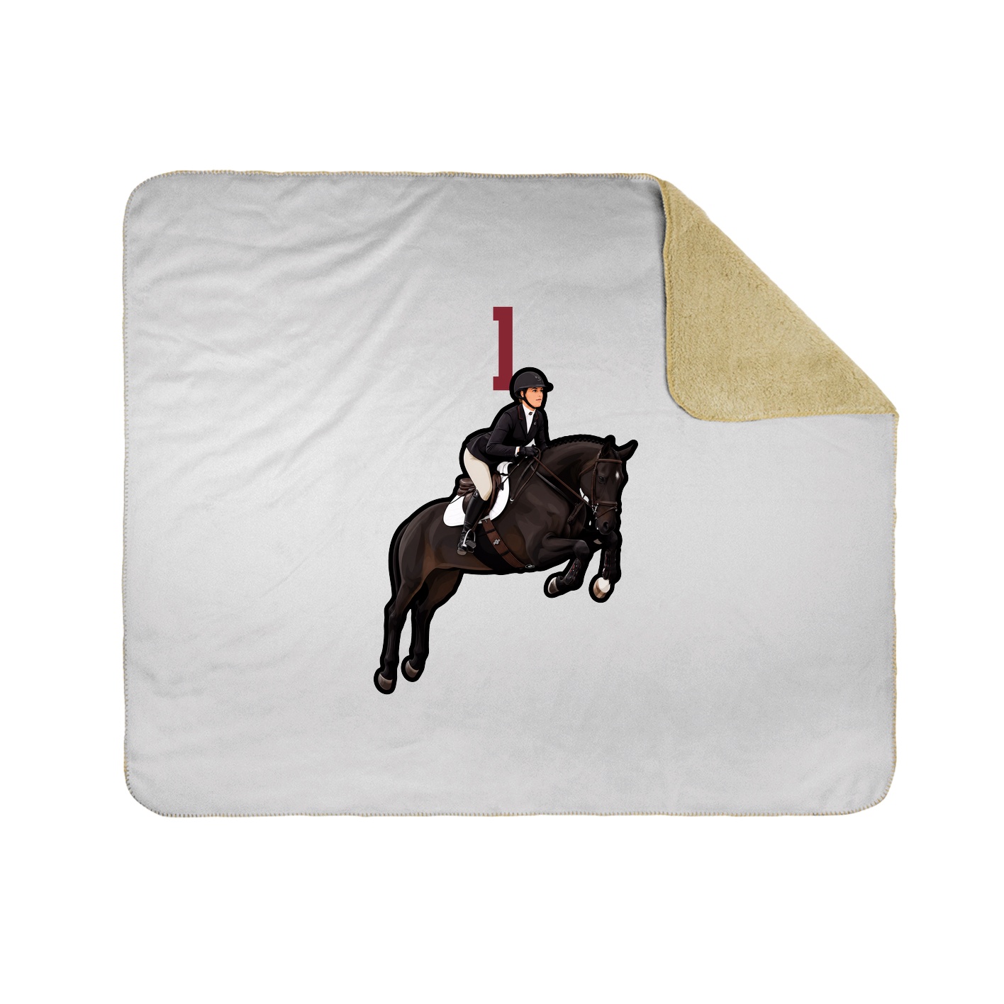 Throw Blanket — Number Top in White
