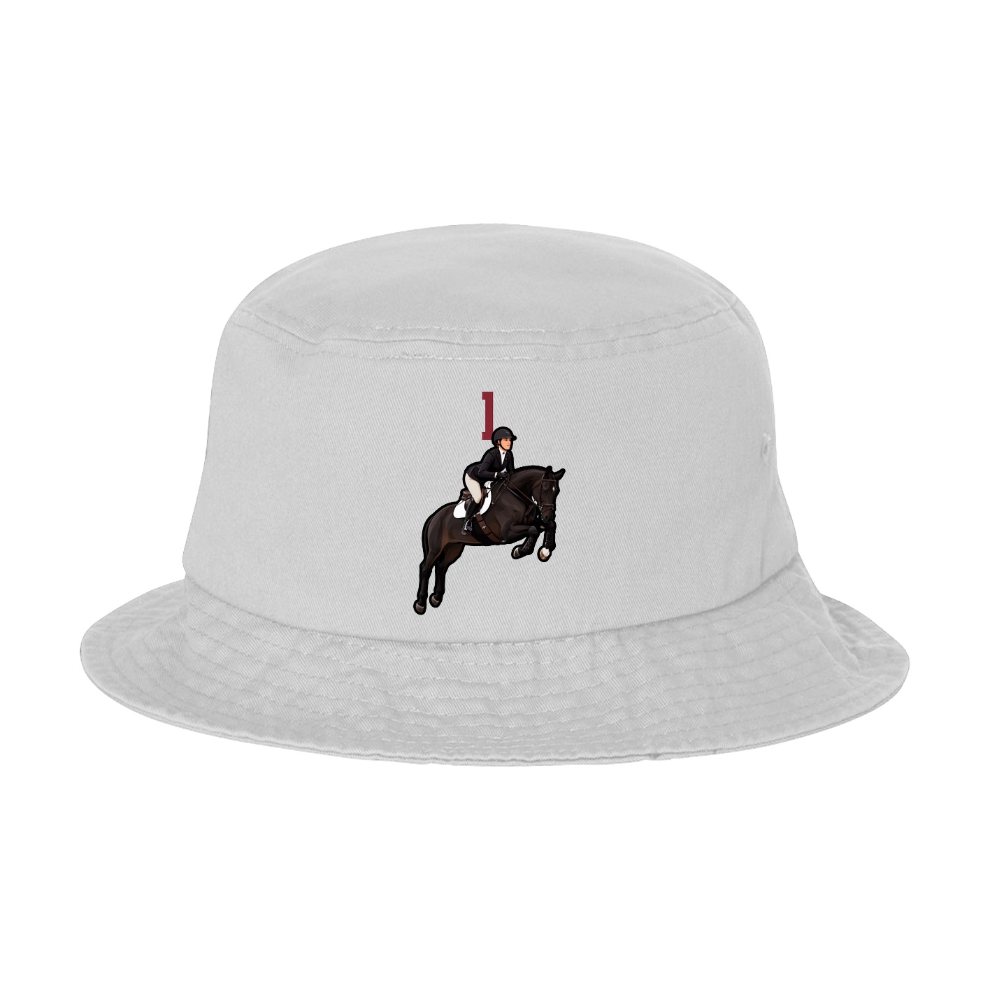 Bucket Cap — Number Top in White