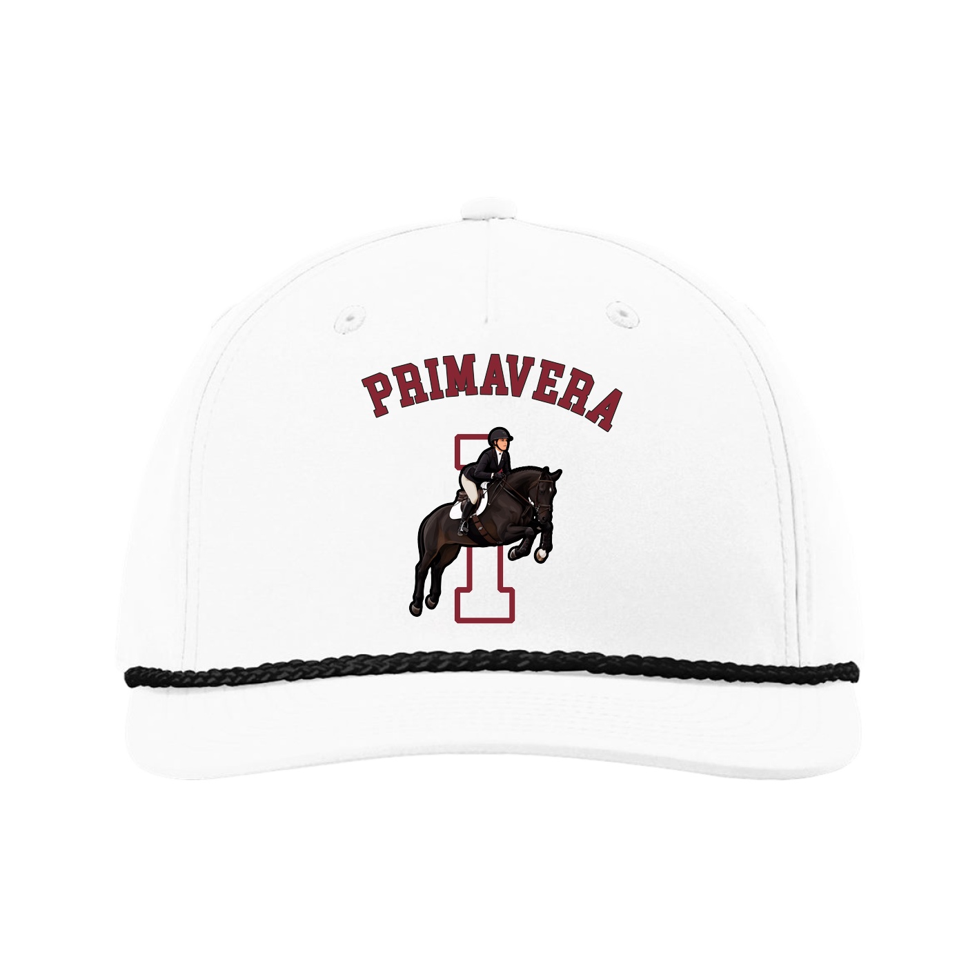 Five-Panel Classic Rope Cap — Shirsey Arch in White
