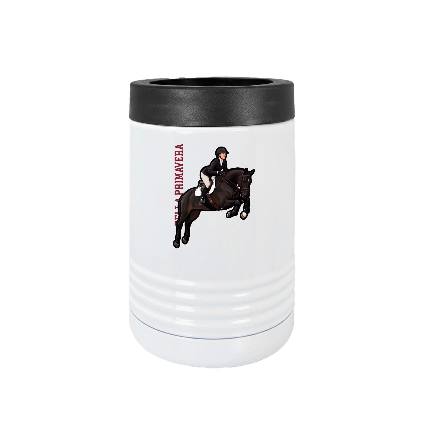Beverage Holder — Name Vertical in White