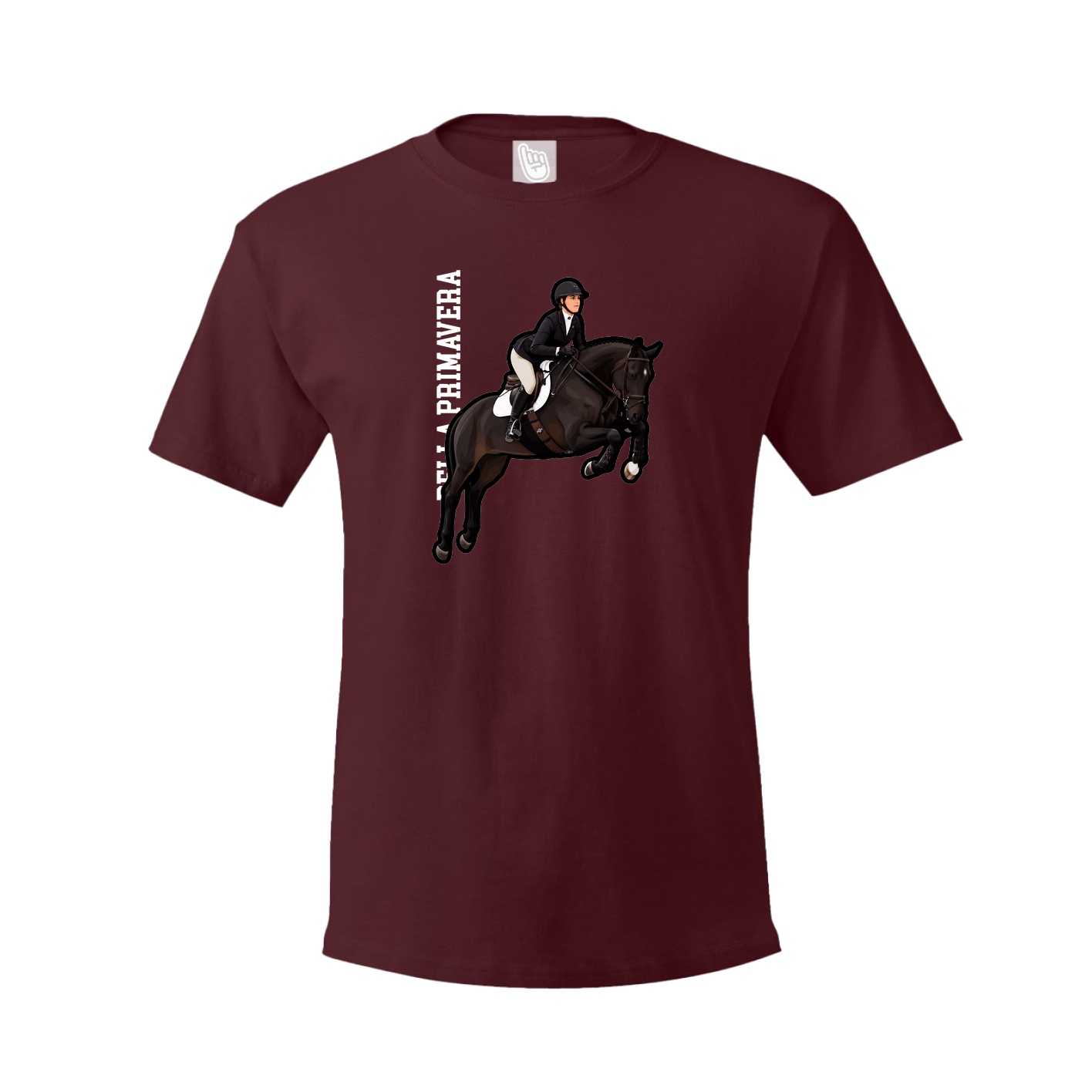 Youth Tee — Name Vertical in Maroon