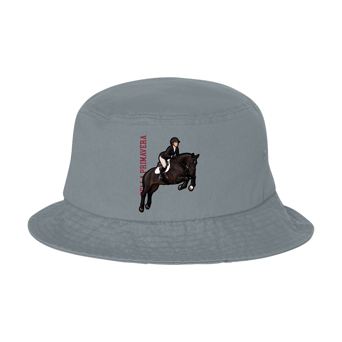 Bucket Cap — Name Vertical in Grey