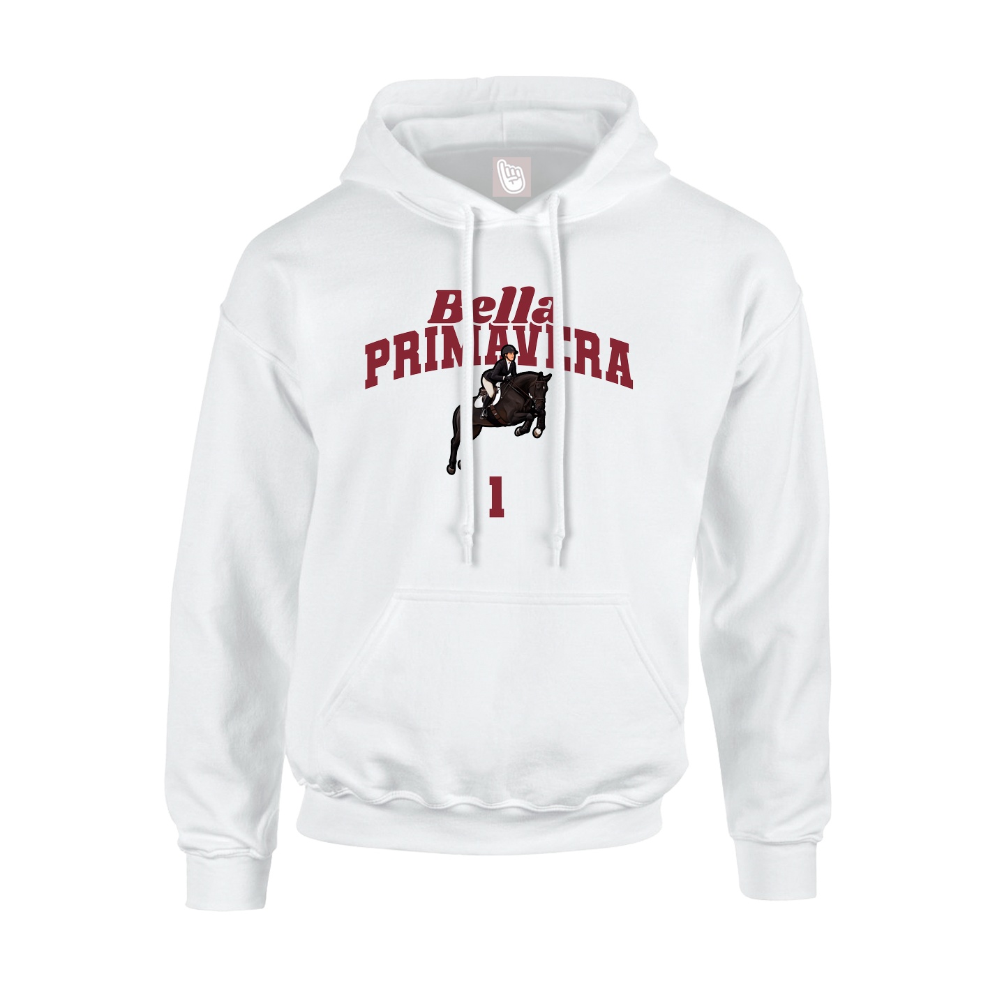 Hoodie — Signature Arch in White