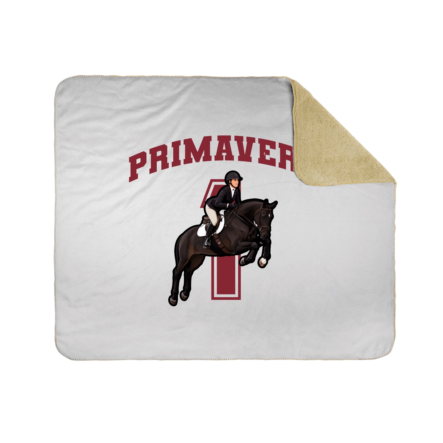 Throw Blanket — Number in White