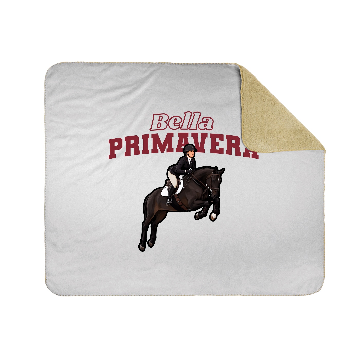 Throw Blanket — Name Arch in White