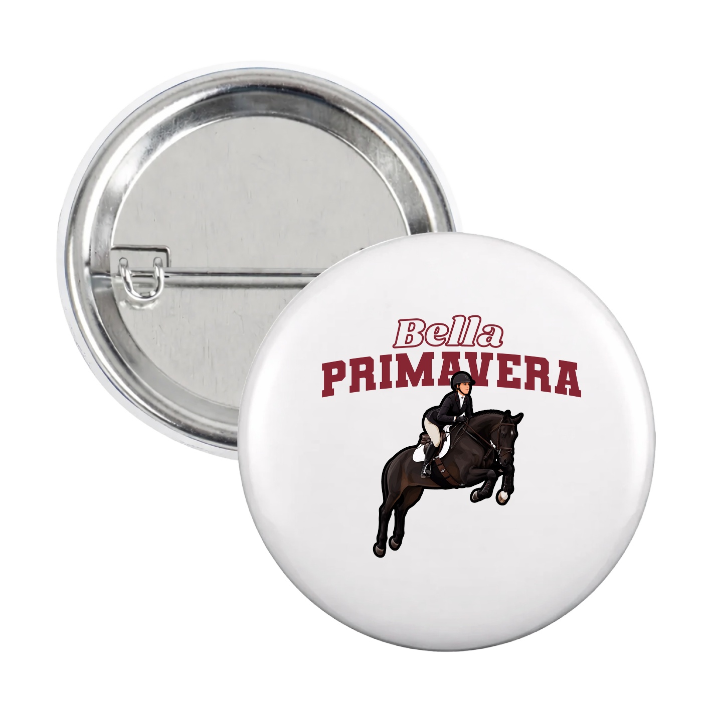 Game Day Button — Name Arch in White