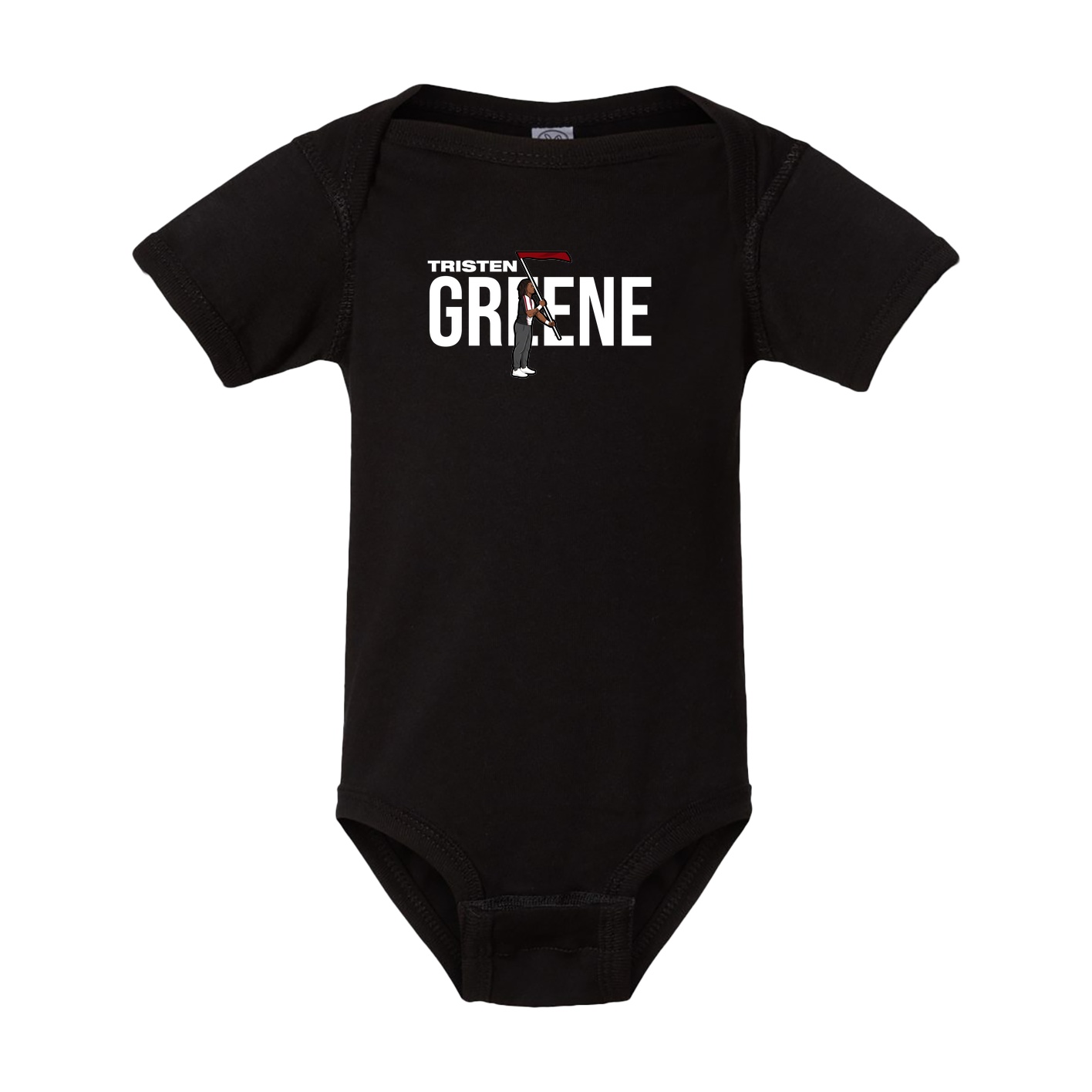 Baby Onesie — Player Name in Black