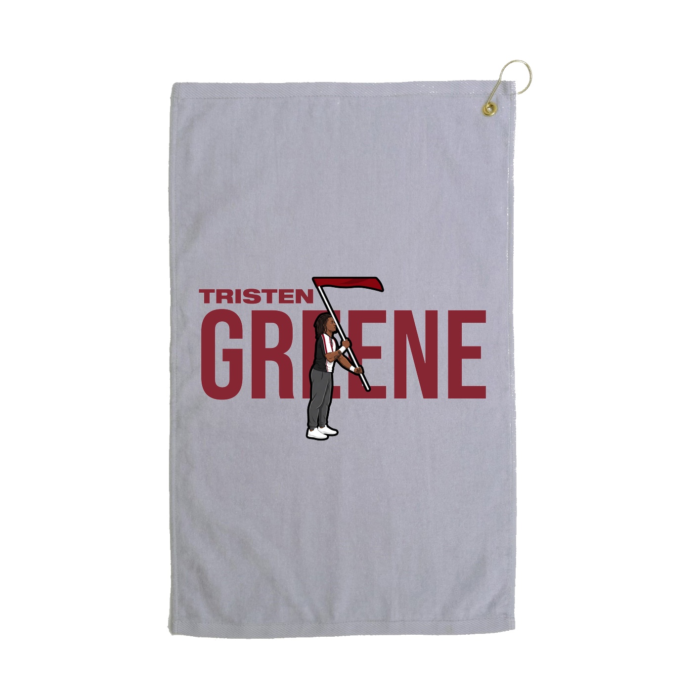 Golf Towel — Player Name in Grey