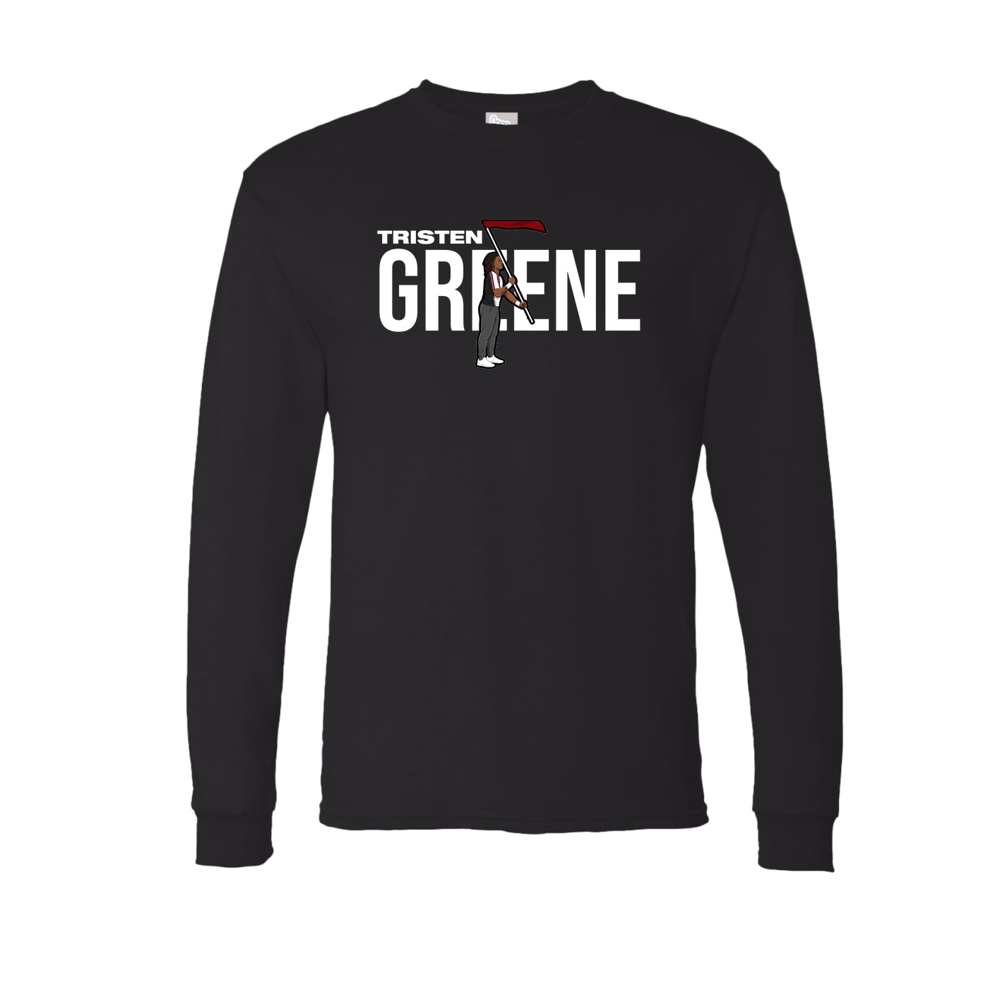 Long Sleeve Tee — Player Name in Black
