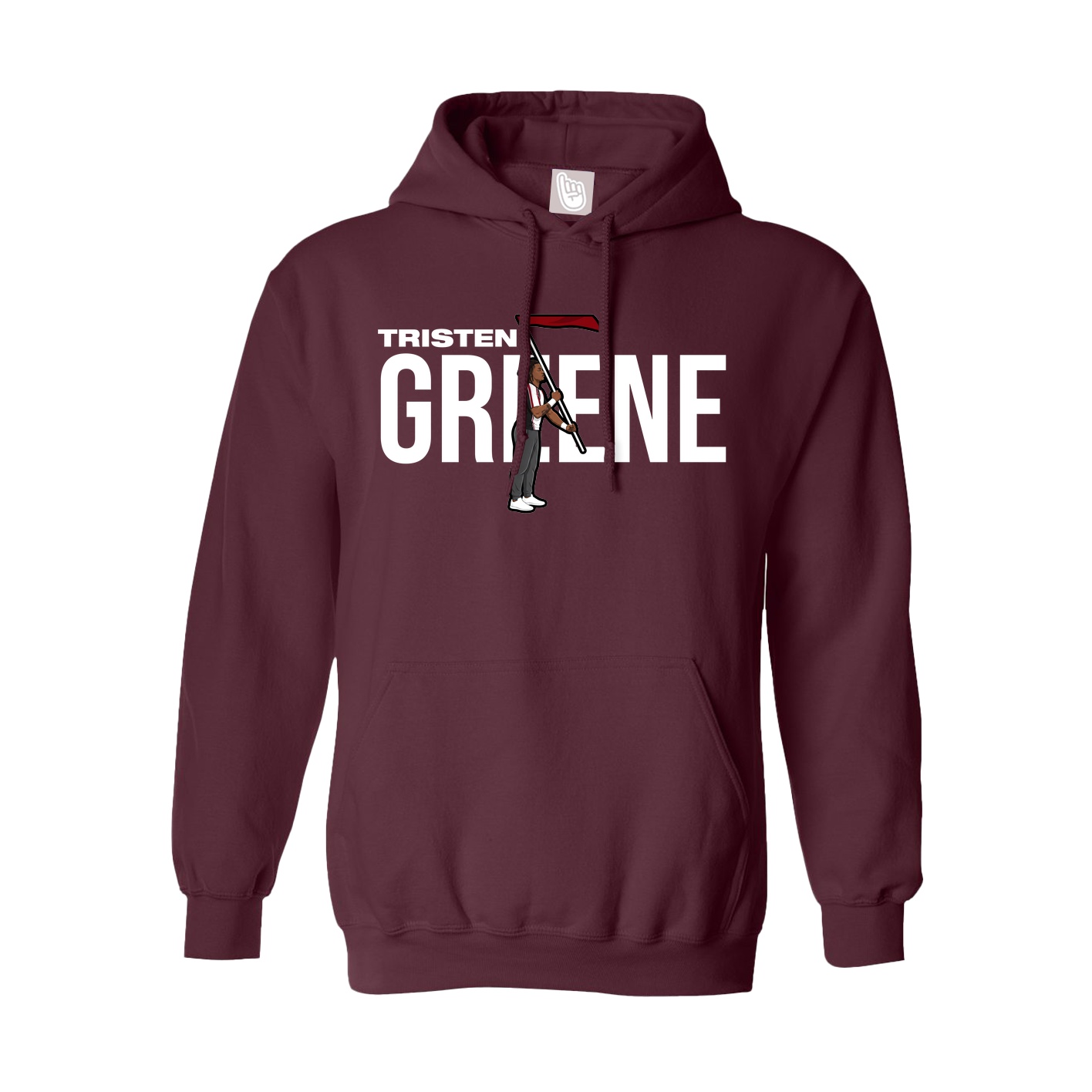 Hoodie — Player Name in Maroon