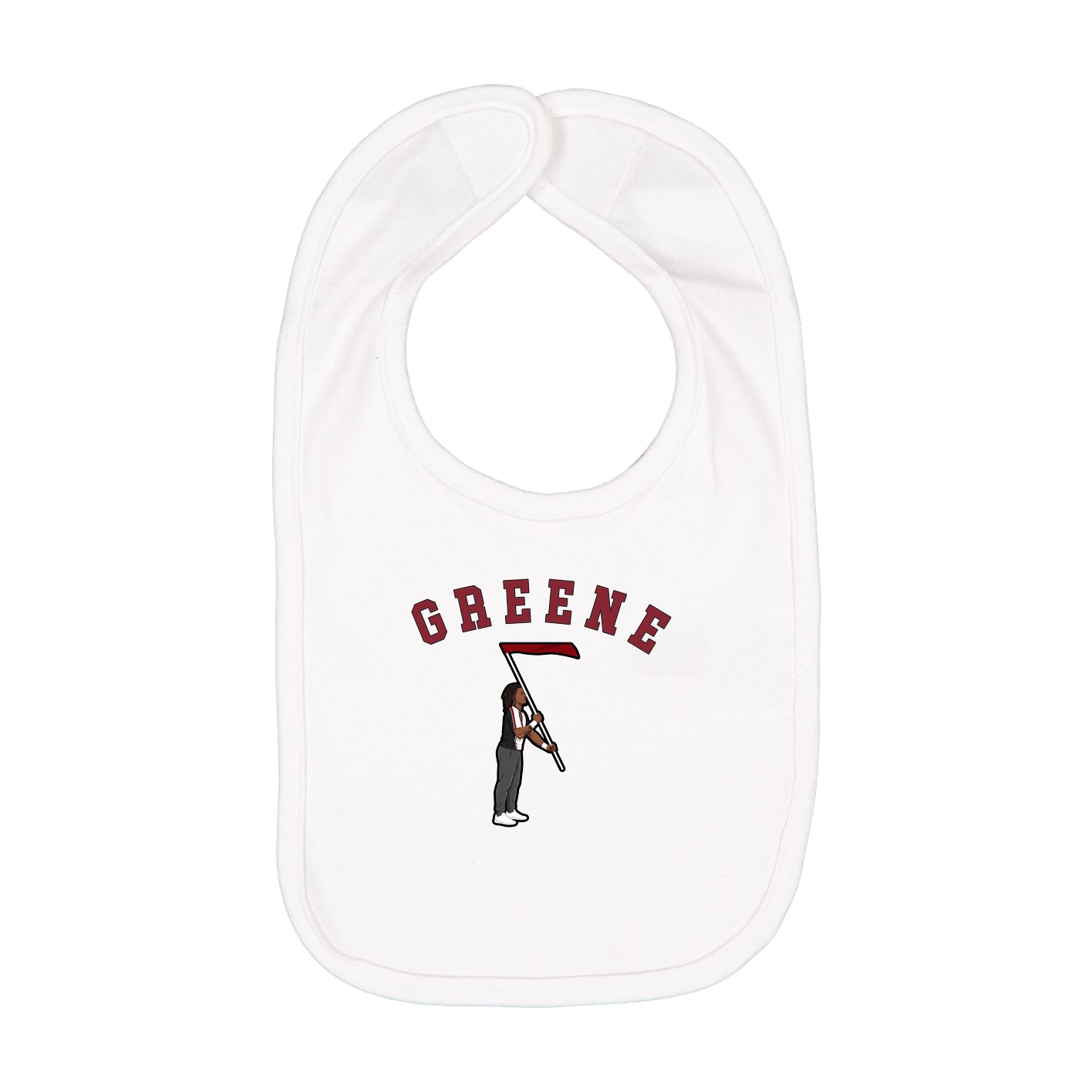 Infant Bib — Shirsey Arch in White