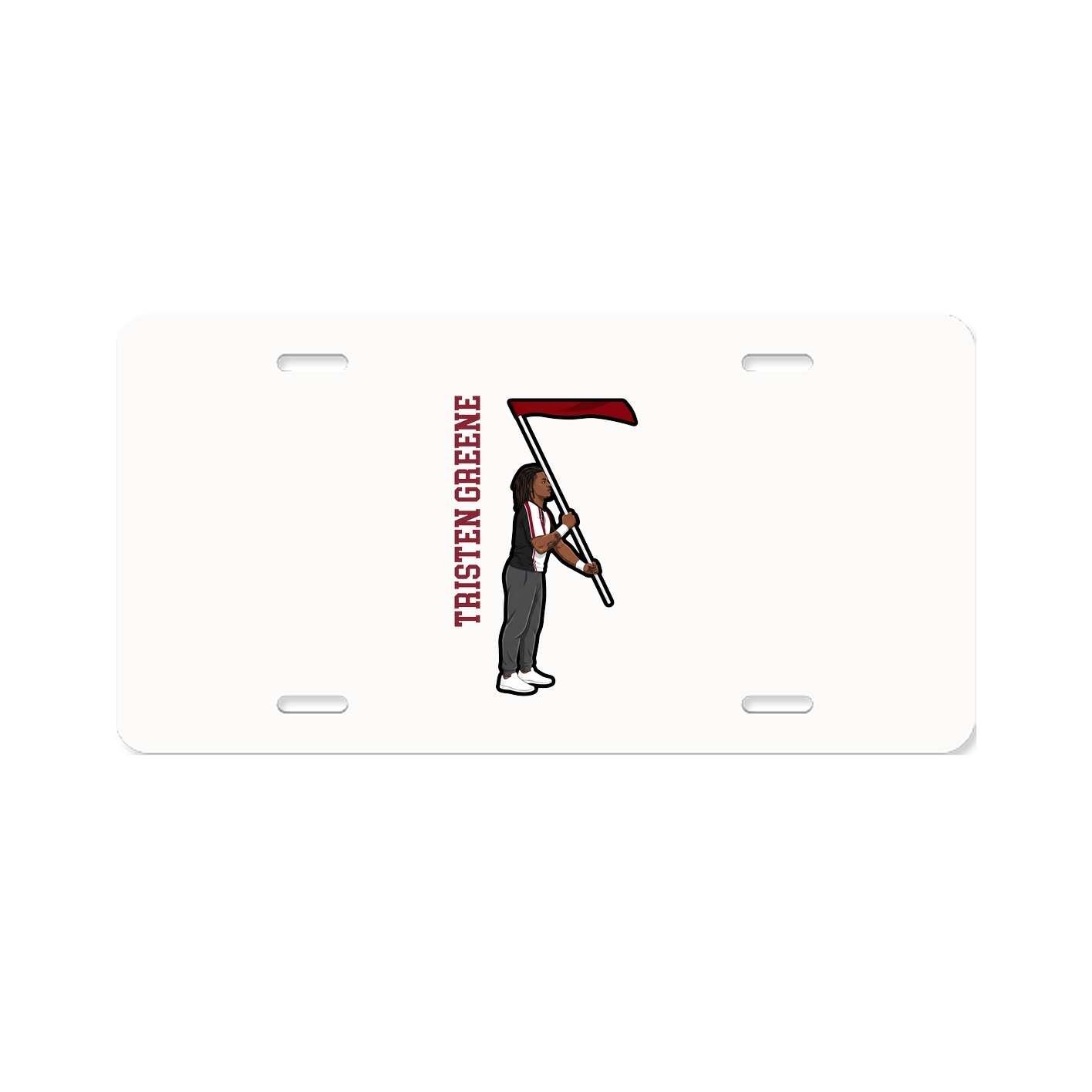 License Plate — Name Vertical in Classic
