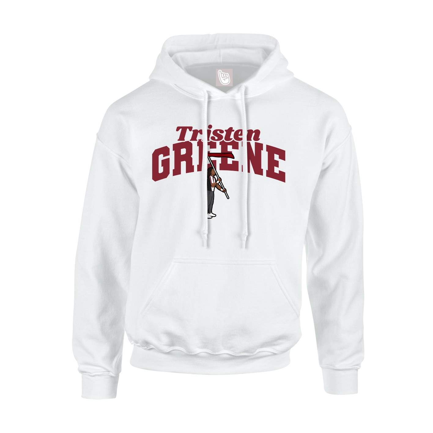 Youth Hoodie — Signature Arch in White