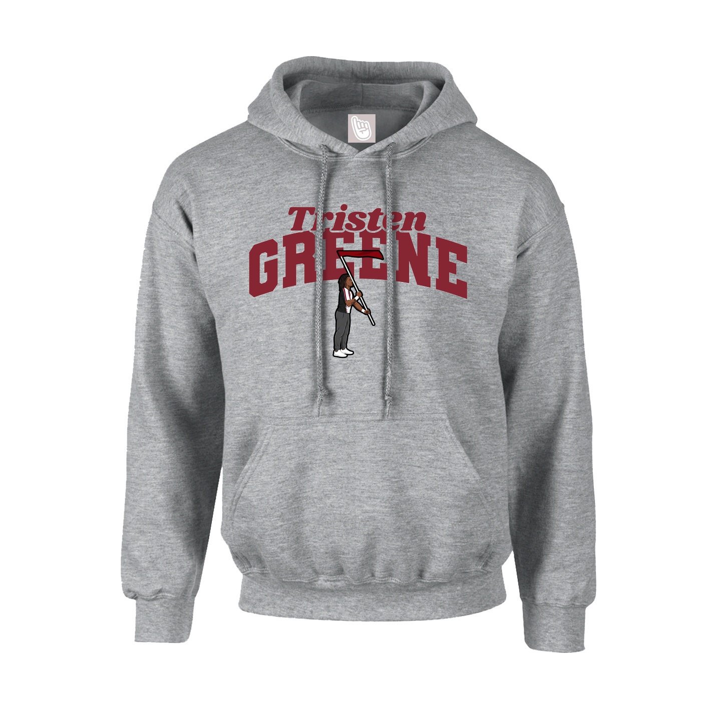 Youth Hoodie — Signature Arch in Grey