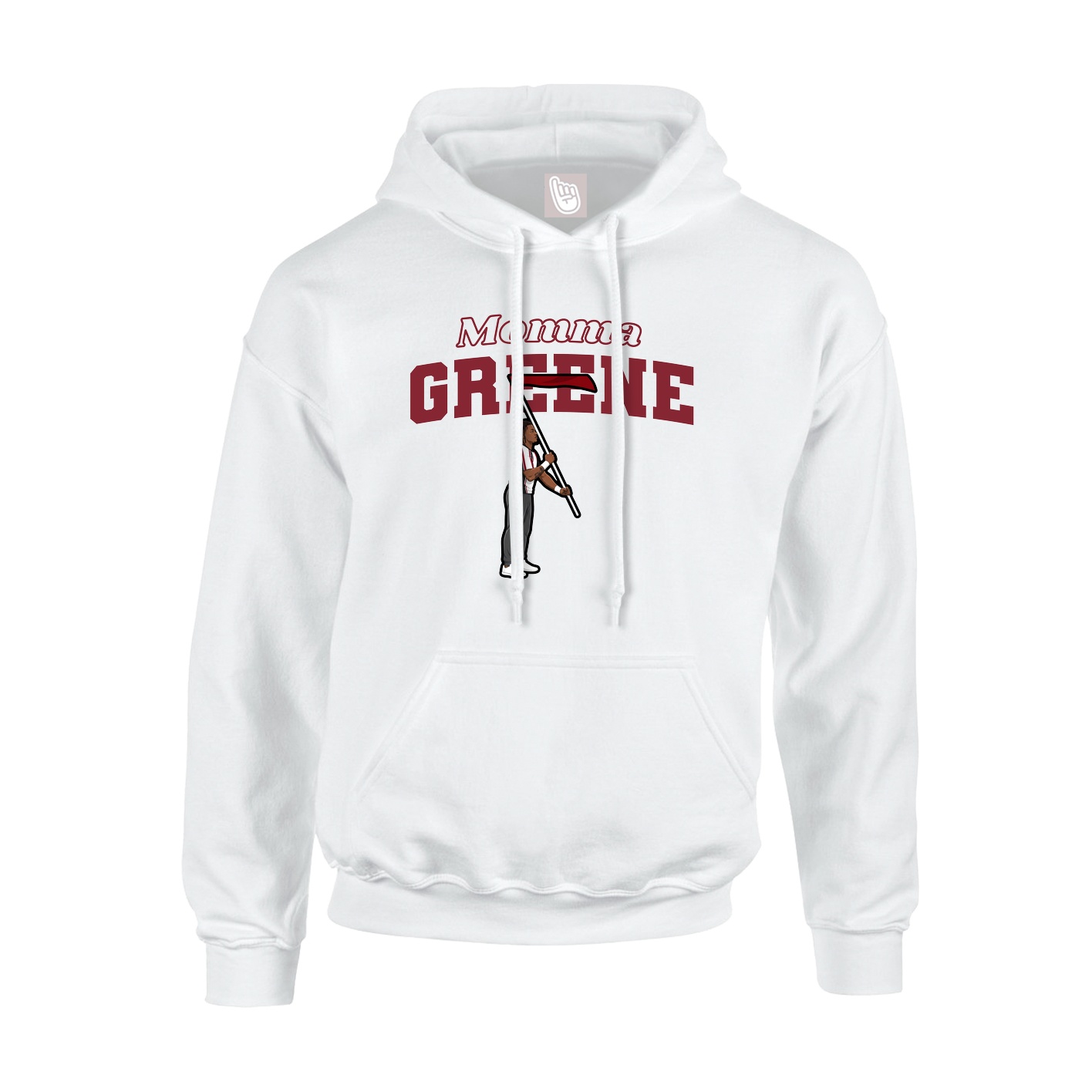 Youth Hoodie — Mothers Day Block in White