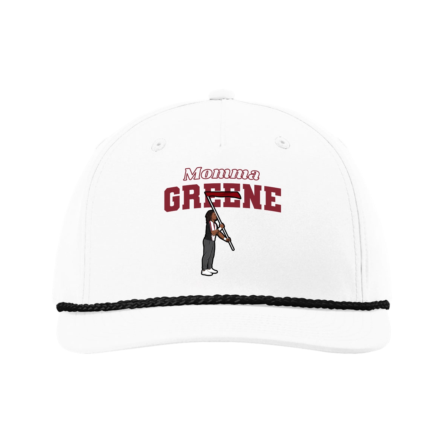 Five-Panel Classic Rope Cap — Mothers Day Block in White