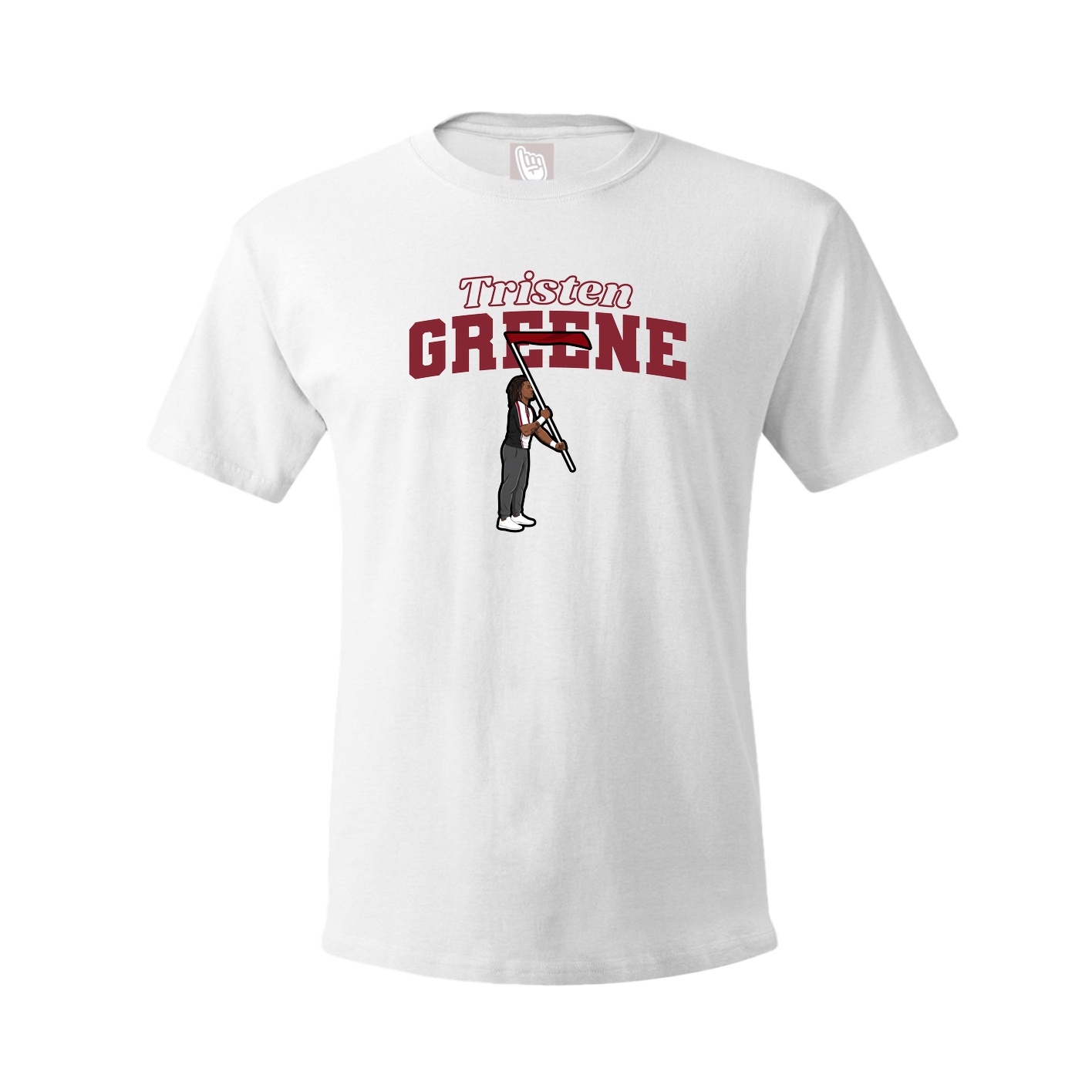 Youth Tee — Name Arch in White