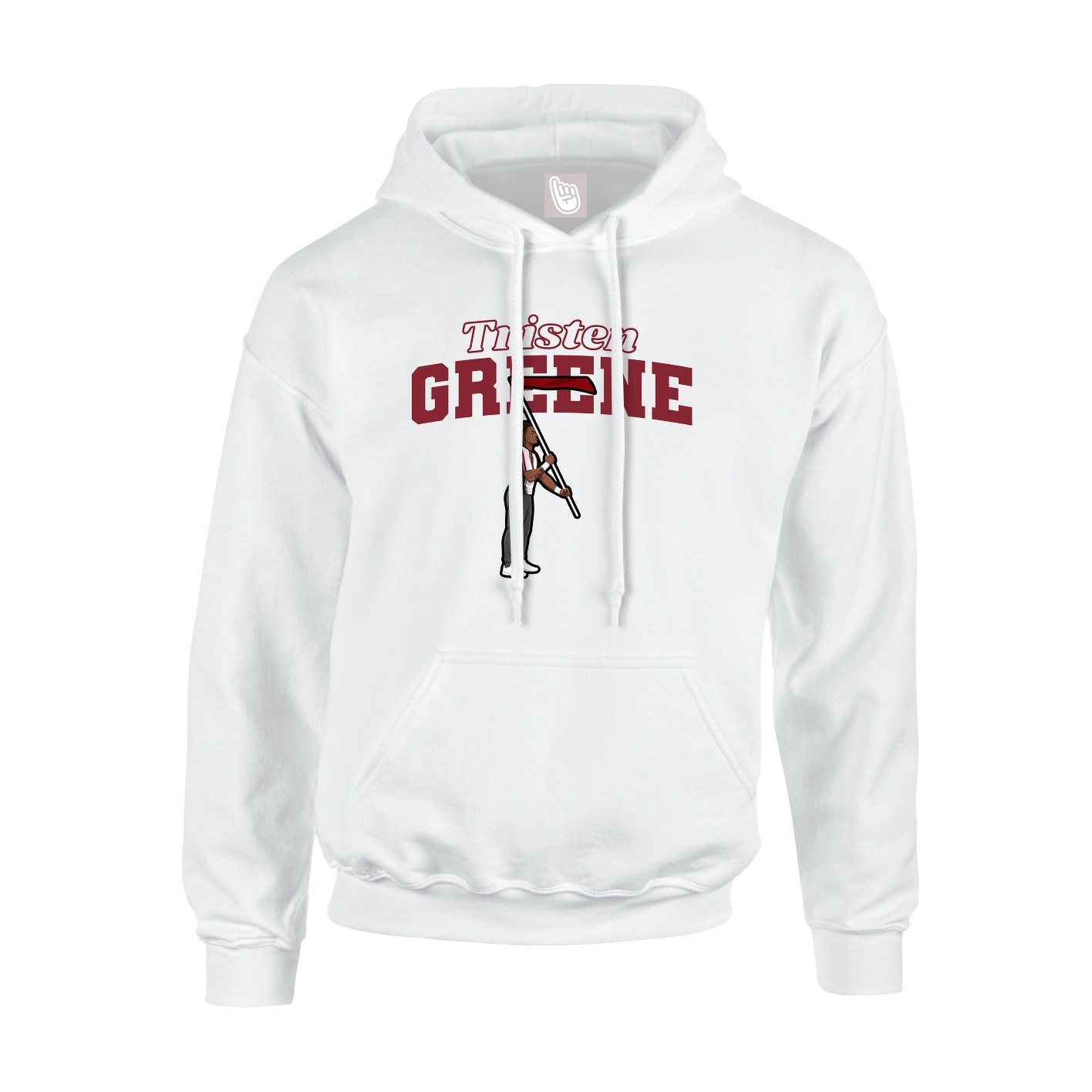 Hoodie — Name Arch in White