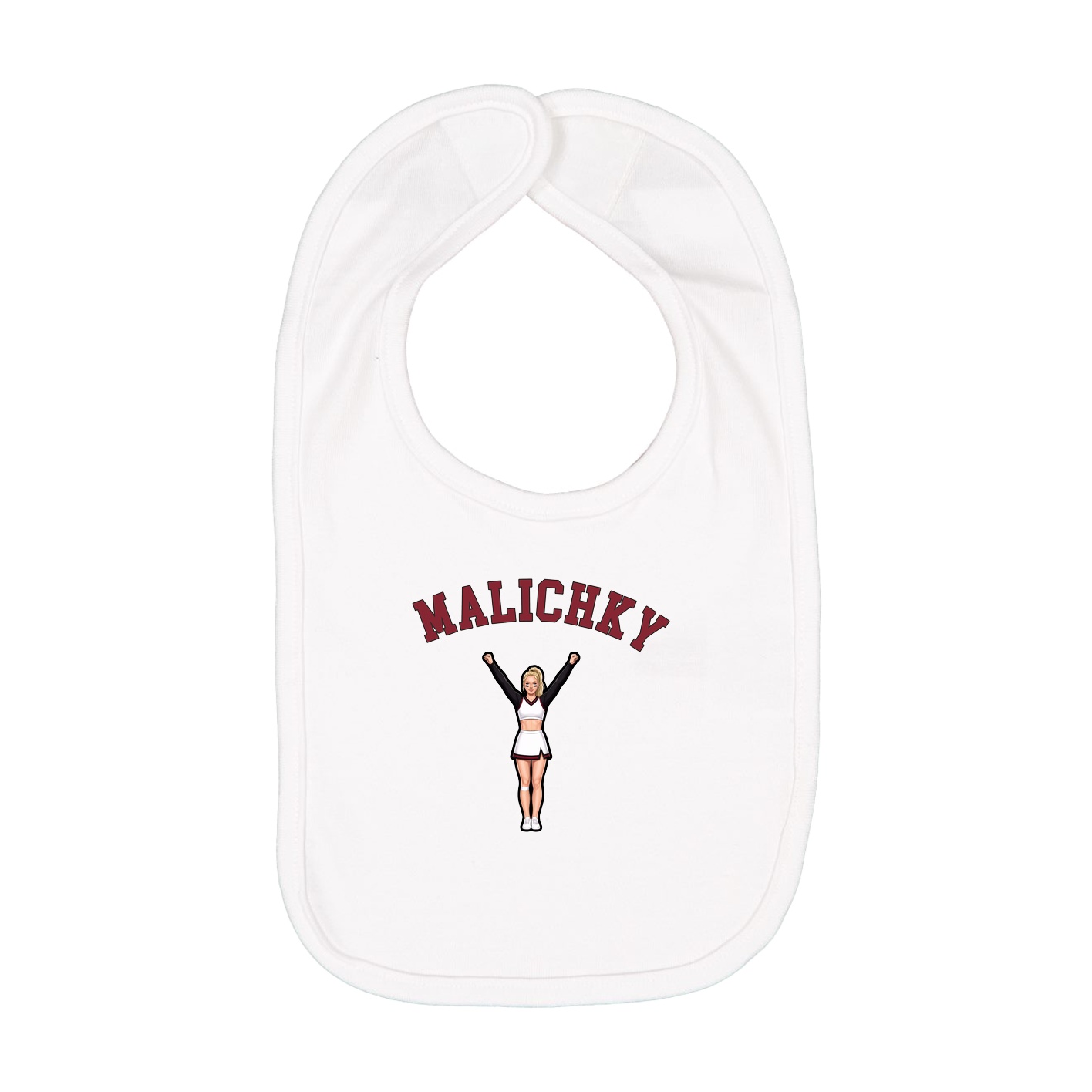 Infant Bib — Shirsey Arch in White