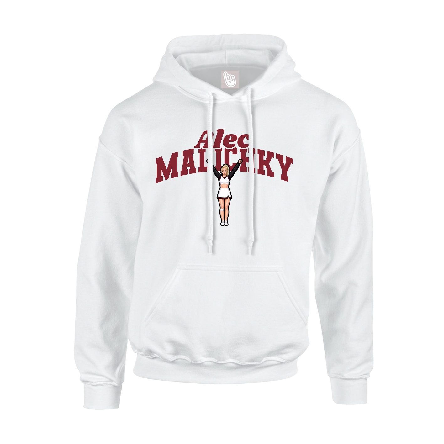 Youth Hoodie — Signature Arch in White