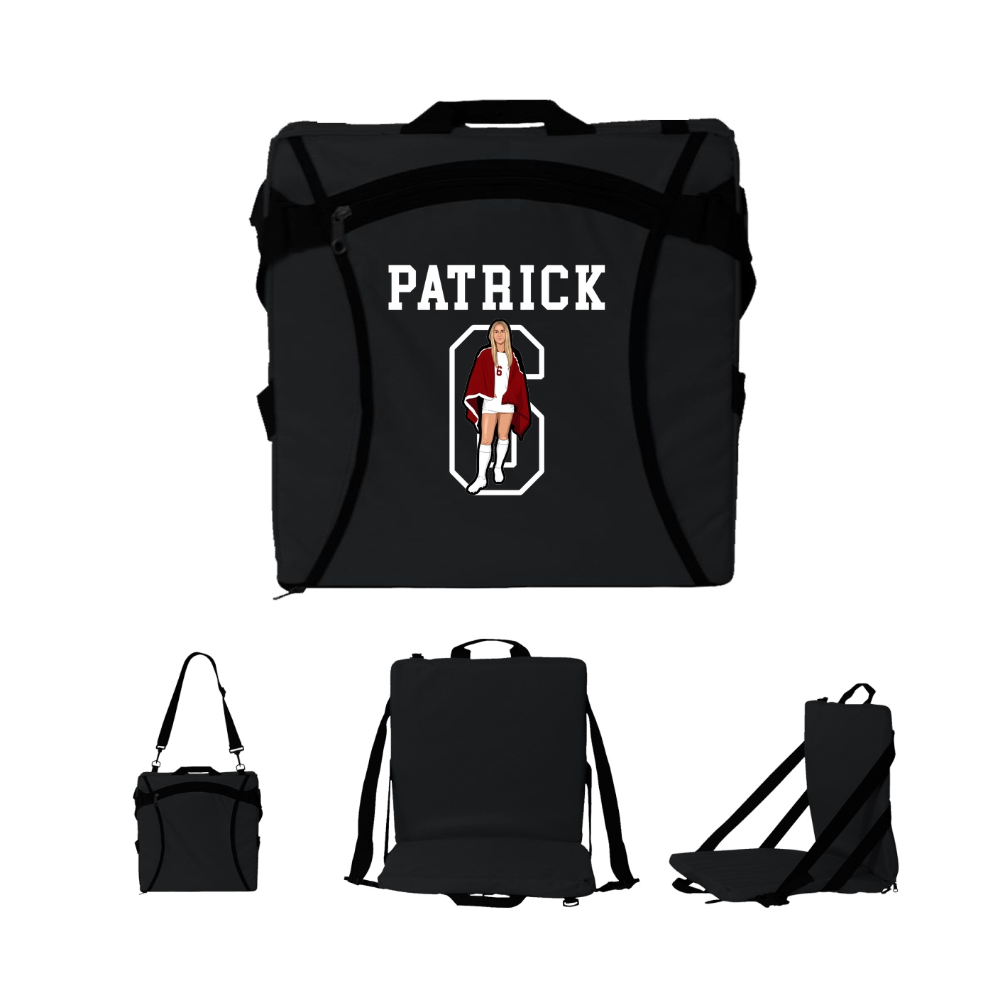 Folding Stadium Seat — Shirsey in Black