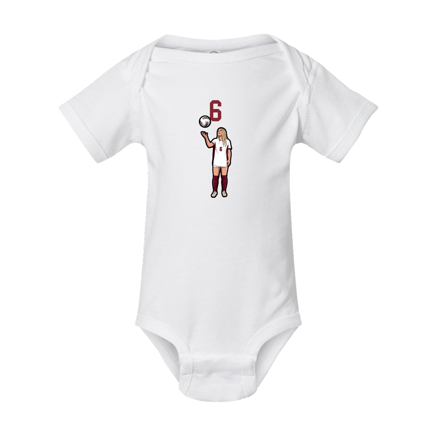 Baby Onesie — Number Top in White