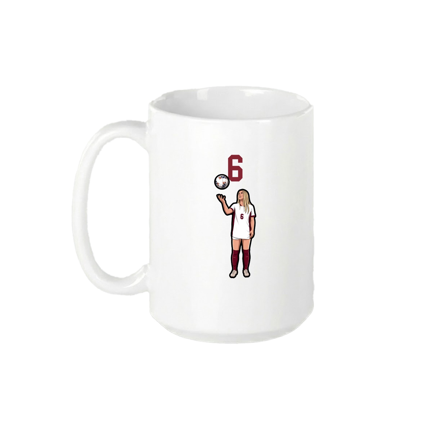 15oz Coffee Mug — Number Top in White