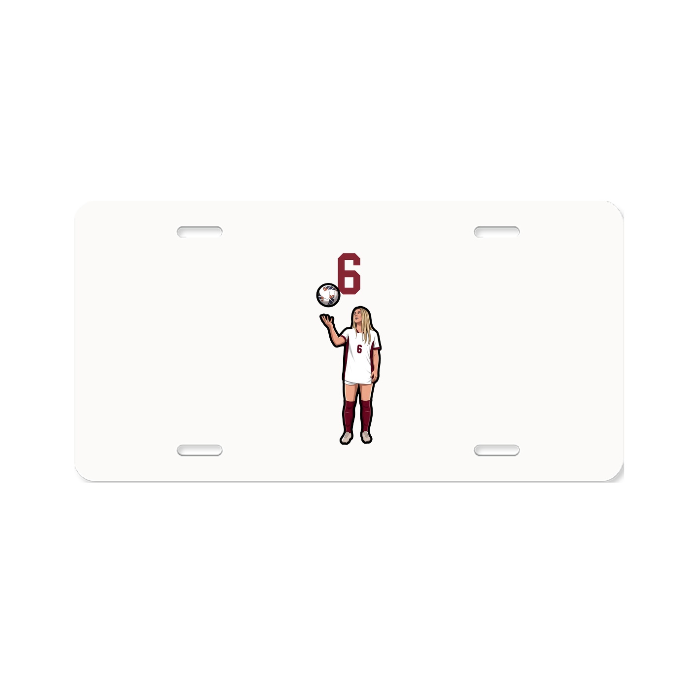 License Plate — Number Top in Classic