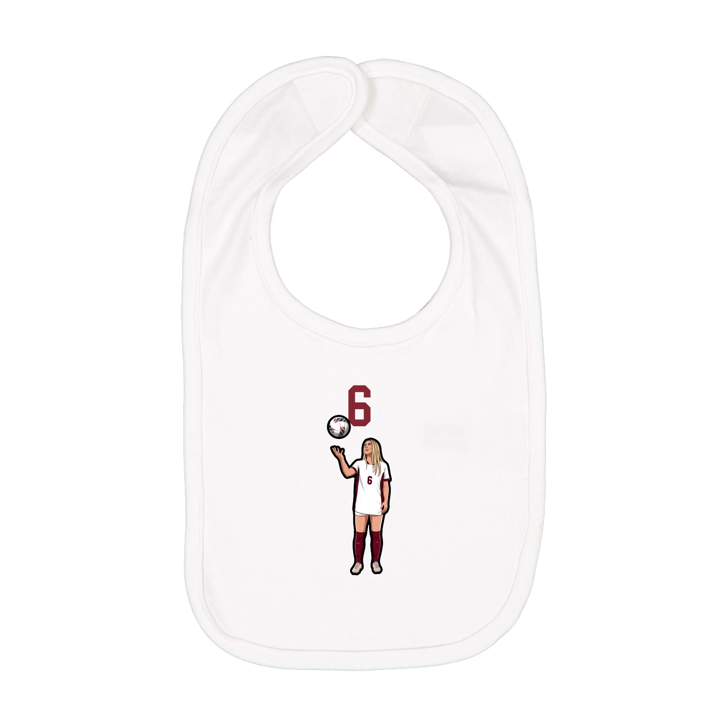 Infant Bib — Number Top in White