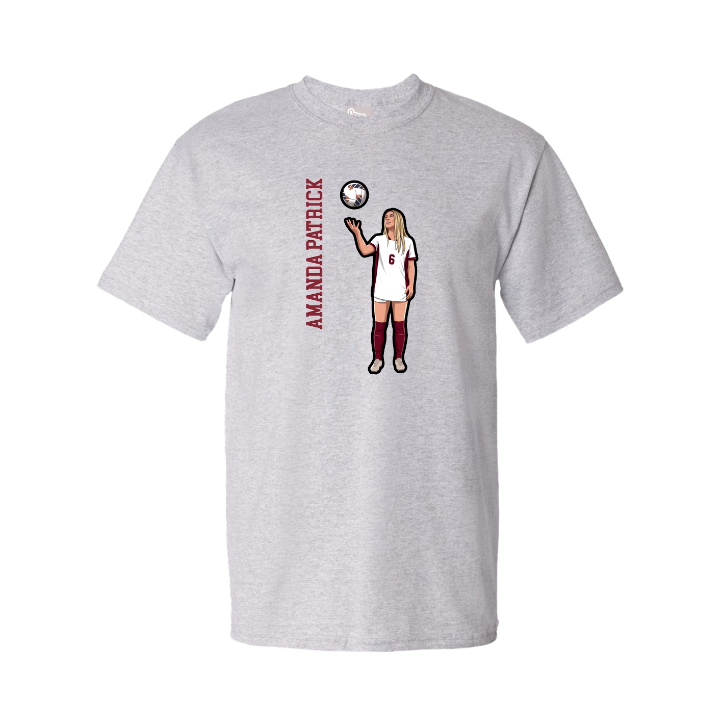 Youth Tee — Name Vertical in Grey