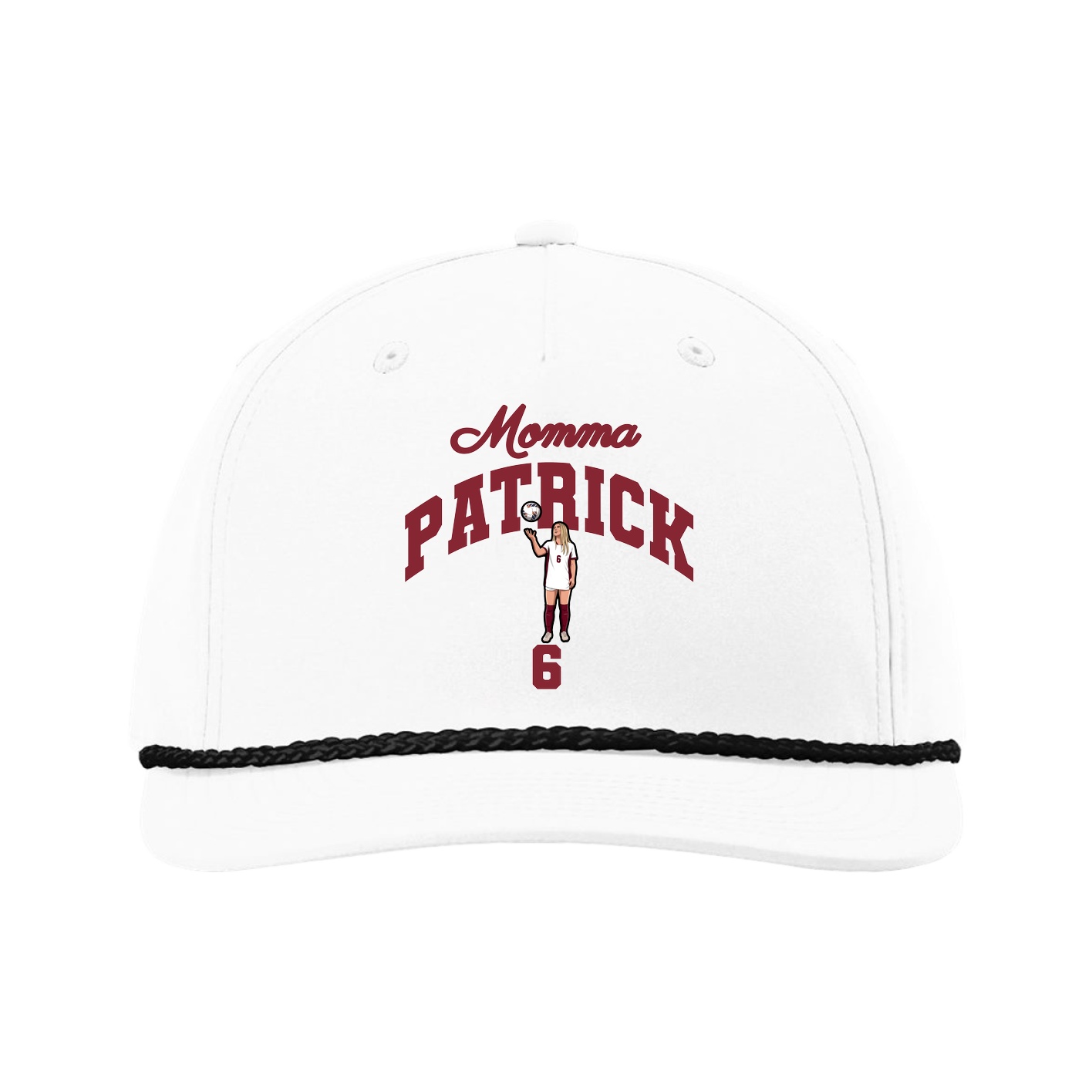 Five-Panel Classic Rope Cap — Mothers Day Arch in White