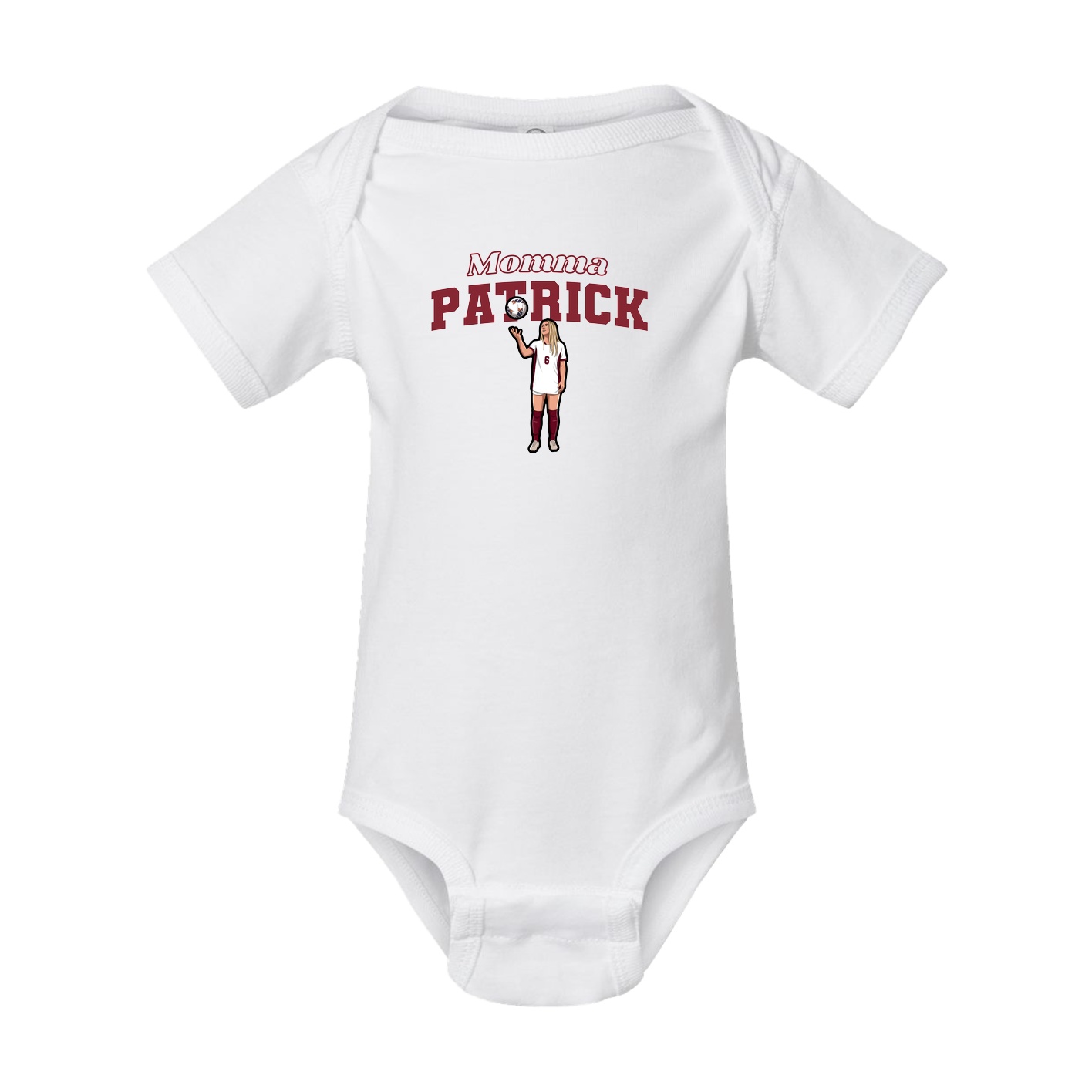 Baby Onesie — Mothers Day Block in White