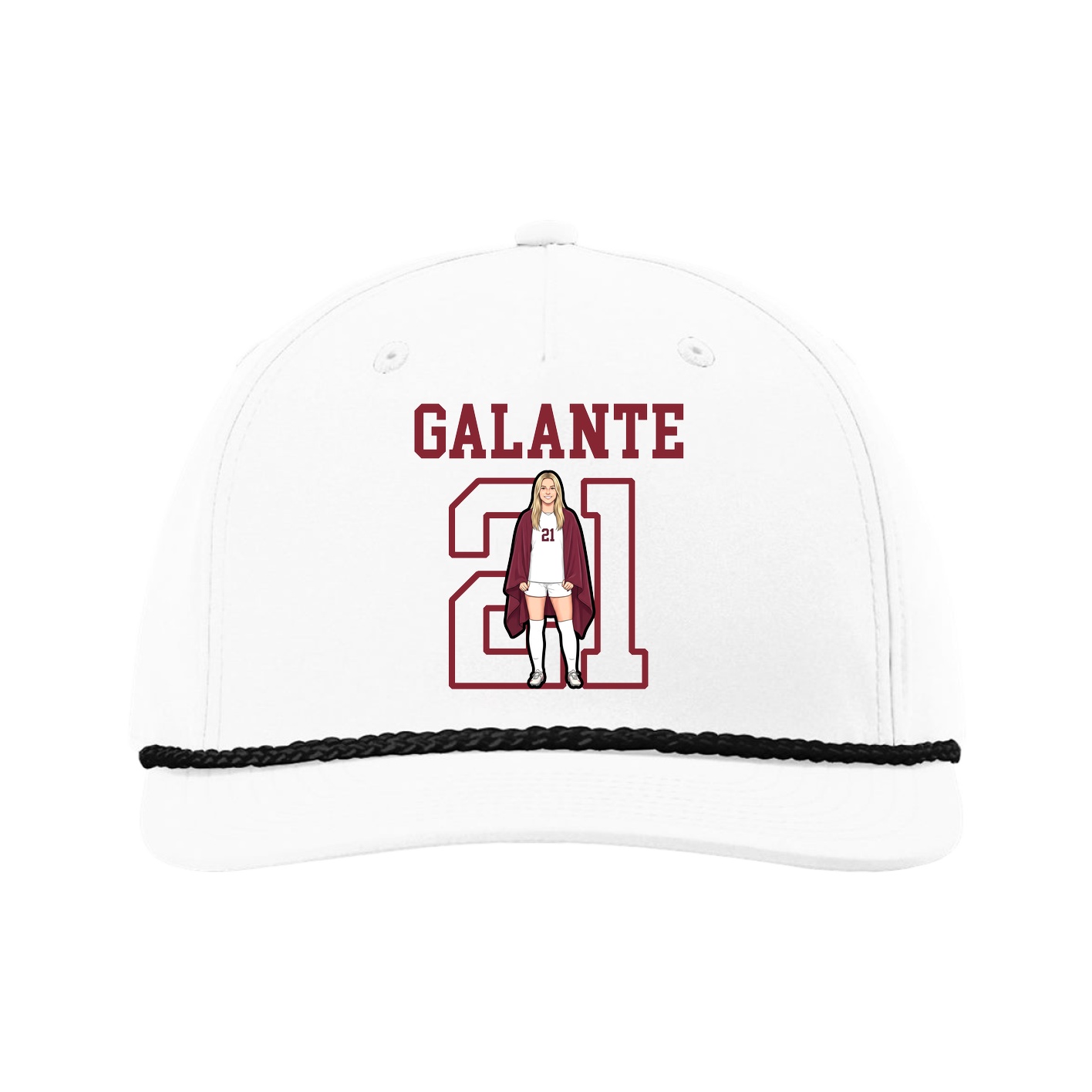 Five-Panel Classic Rope Cap — Shirsey in White