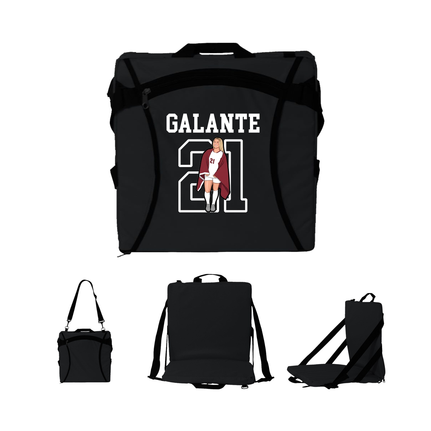 Folding Stadium Seat — Shirsey in Black