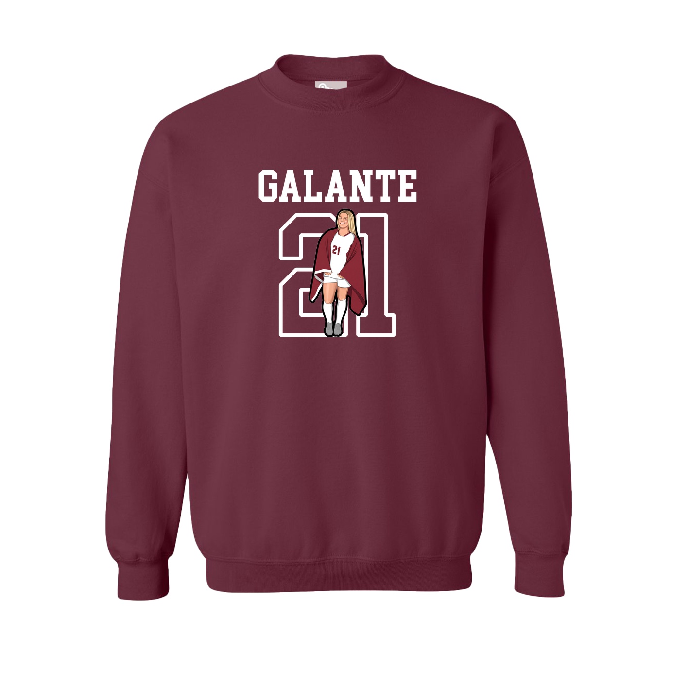 Fleece Crew — Shirsey in Maroon