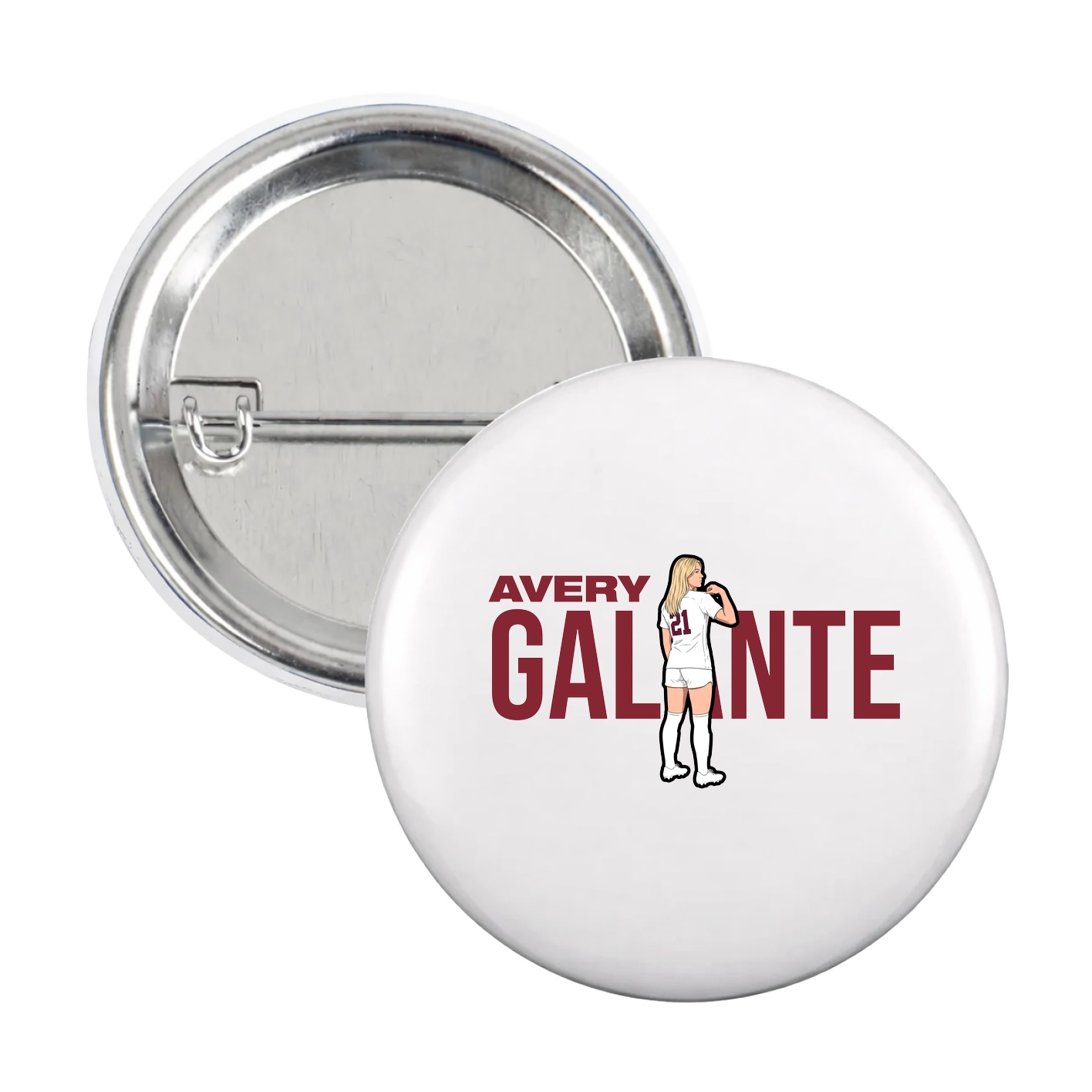 Game Day Button — Player Name in White