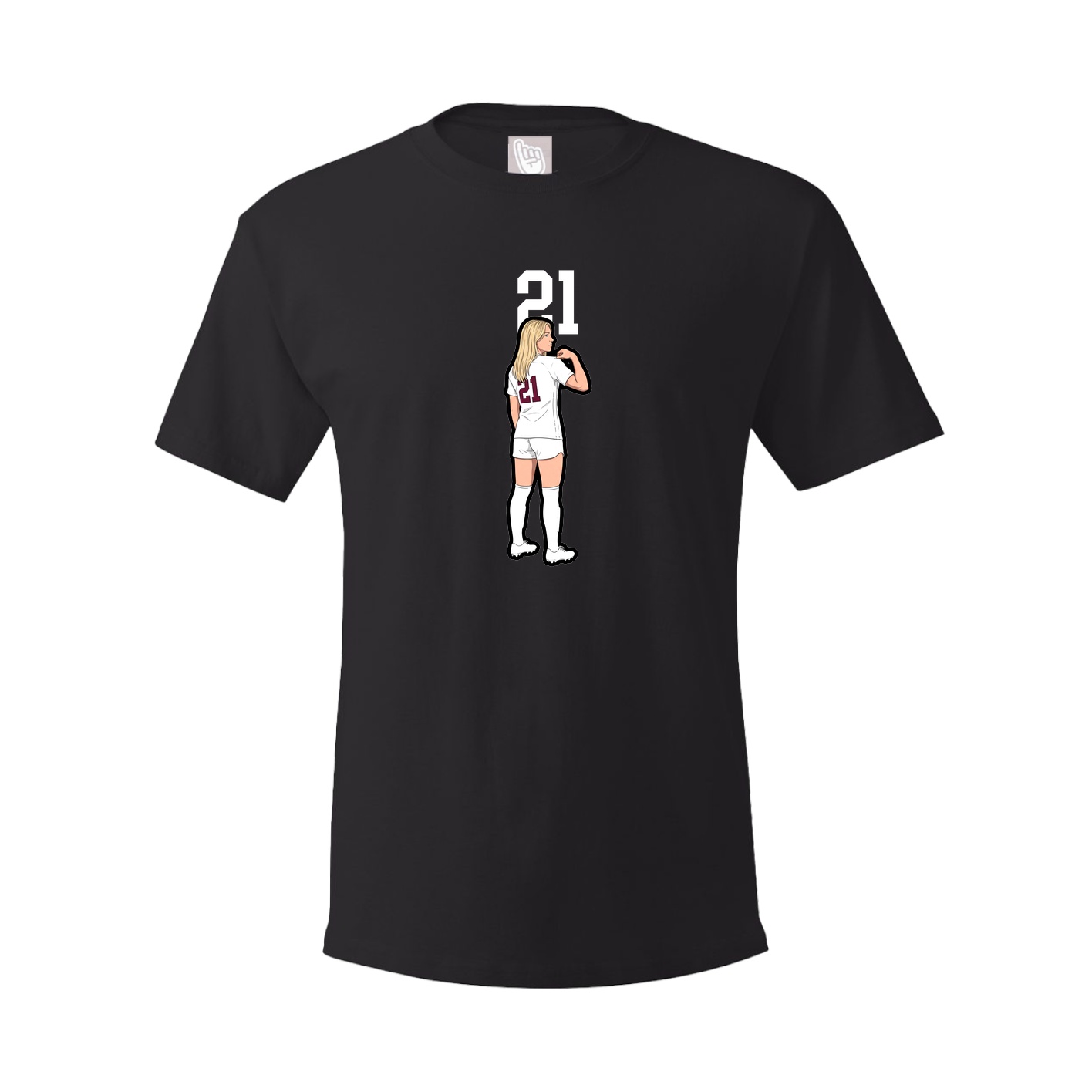 Youth Tee — Number Top in Black