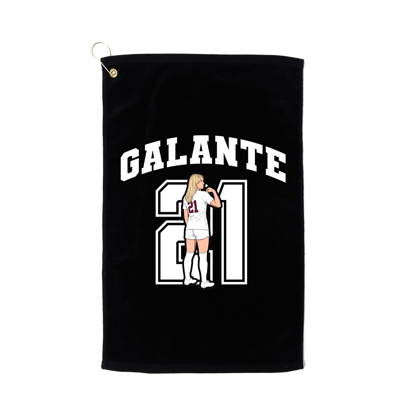 Golf Towel — Number in Black